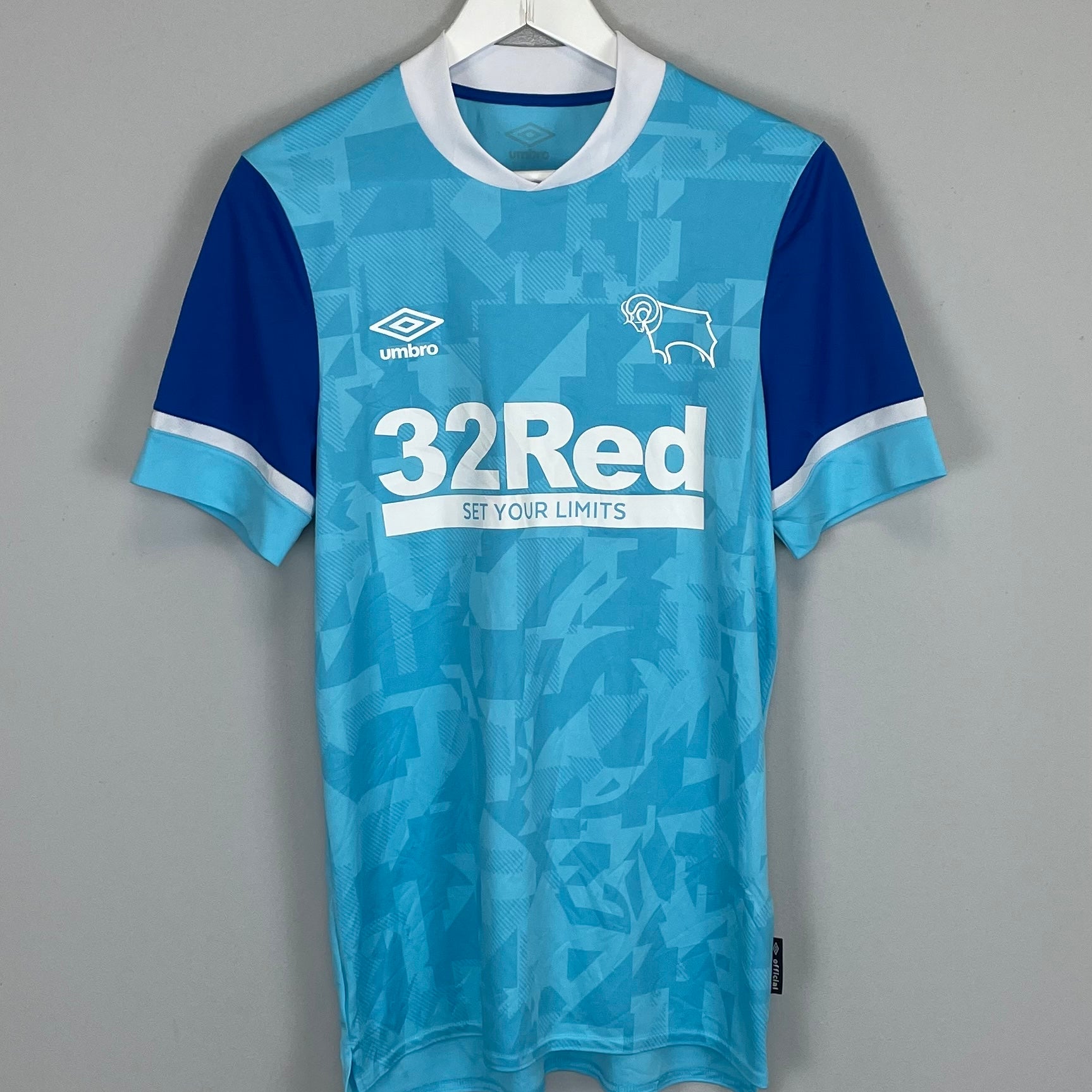 Shop 2021/22 DERBY COUNTY AWAY SHIRT (M) UMBRO, classic football shirts, vintage football shirts & retro soccer jerseys at Cult Kits