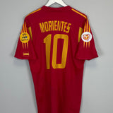 2004/06 SPAIN MORIENTES #10 HOME SHIRT (M) ADIDAS