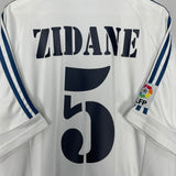 2001/02 REAL MADRID ZIDANE #5 HOME SHIRT (XL) ADIDAS