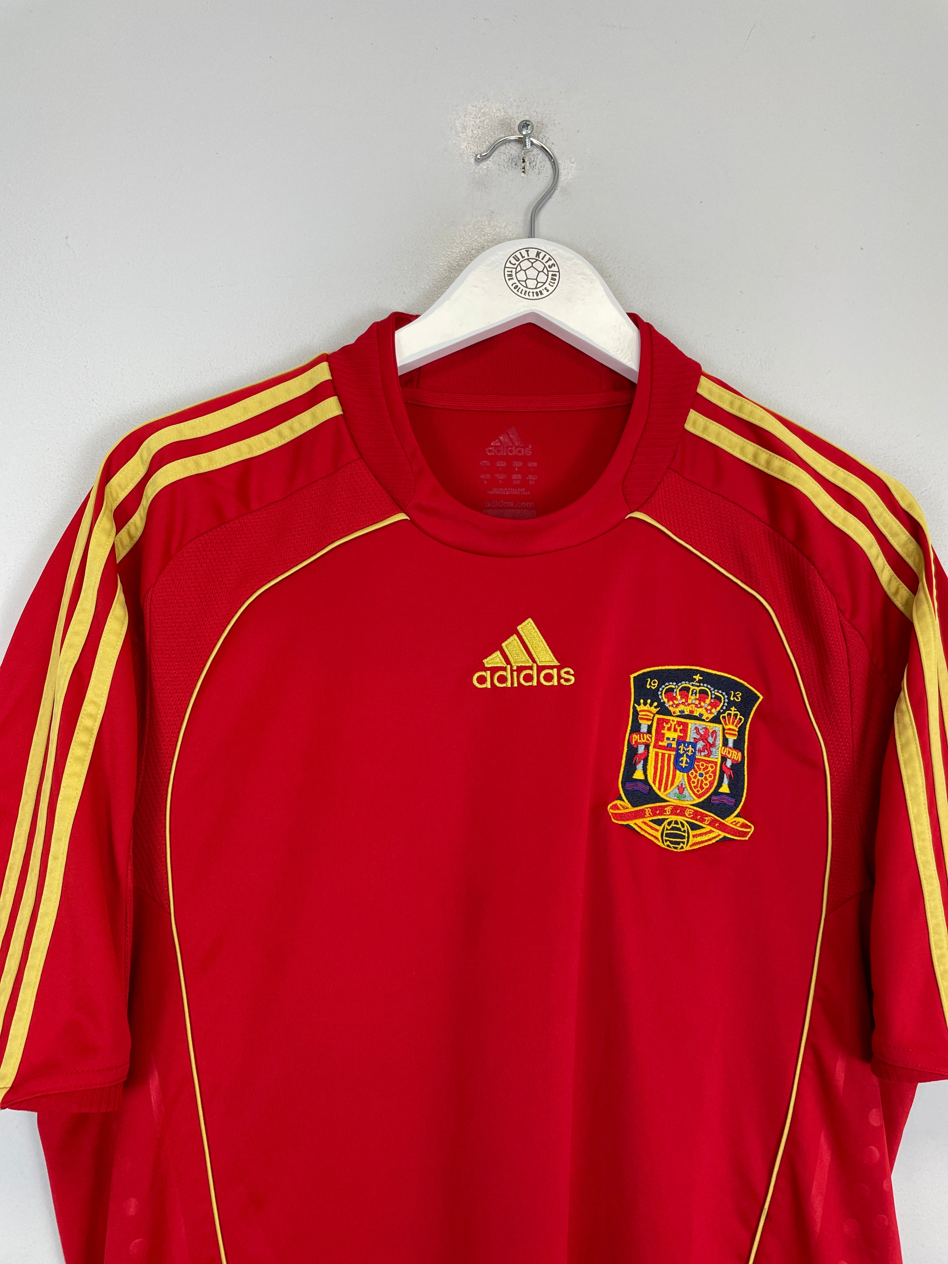 Shop 2008/10 SPAIN HOME SHIRT (L) ADIDAS, classic football shirts, vintage football shirts & retro soccer jerseys at Cult Kits