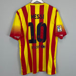 Shop 2013/14 BARCELONA MESSI #10 AWAY SHIRT (L) NIKE, classic football shirts, vintage football shirts & retro soccer jerseys at Cult Kits