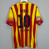 Shop 2013/14 BARCELONA MESSI #10 AWAY SHIRT (L) NIKE, classic football shirts, vintage football shirts & retro soccer jerseys at Cult Kits