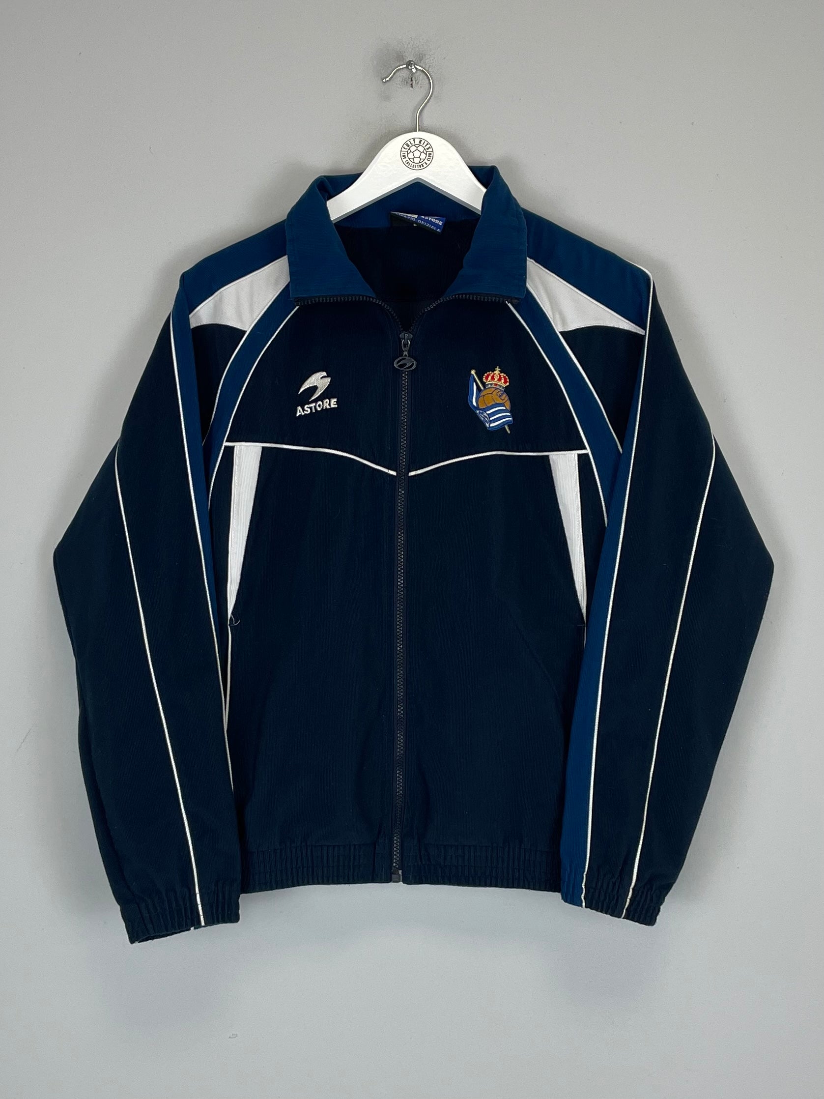 Shop 1998/00 REAL SOCIEDAD TRACK JACKET (S) ASTORE, classic football shirts, vintage football shirts & retro soccer jerseys at Cult Kits