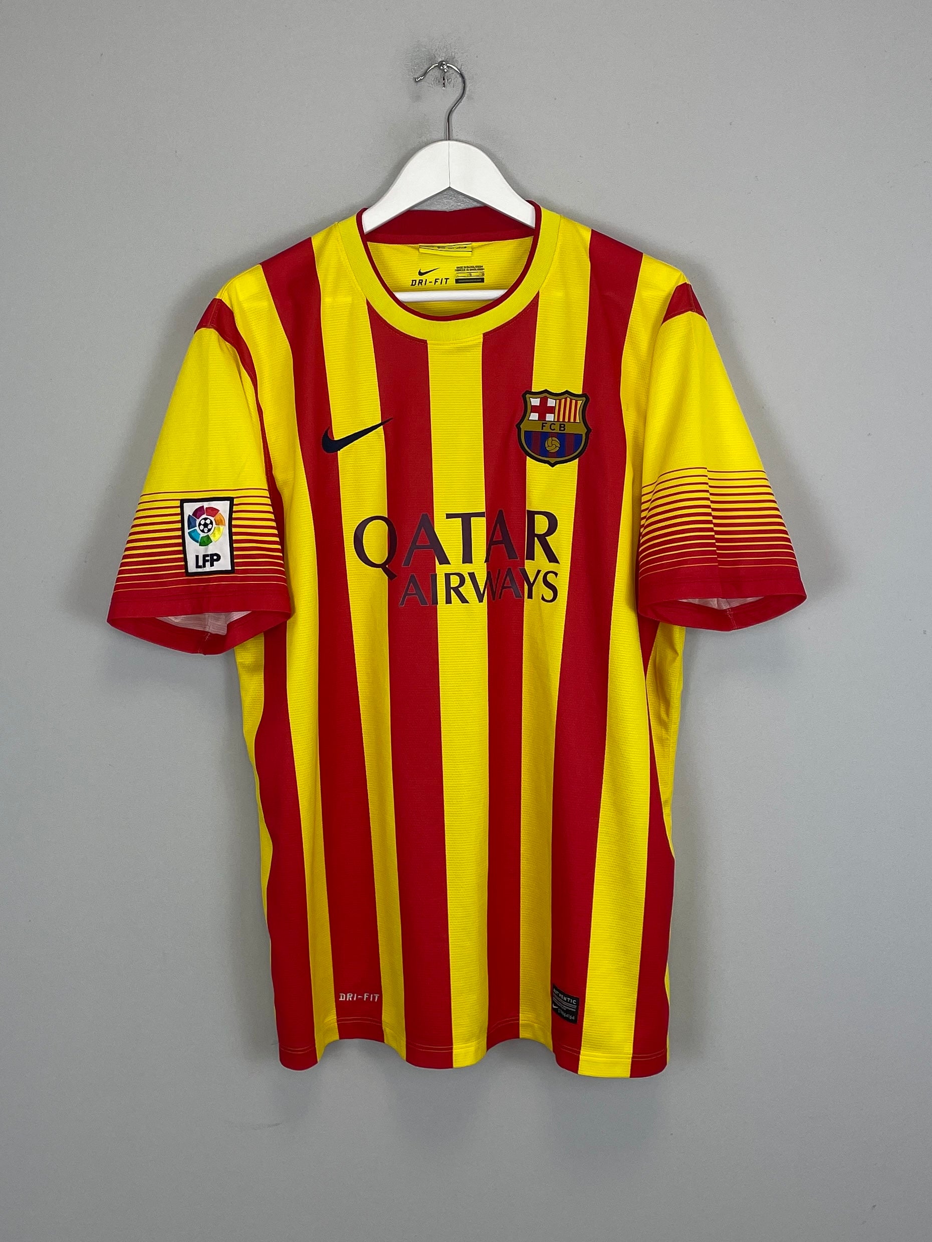 Shop 2013/14 BARCELONA MESSI #10 AWAY SHIRT (L) NIKE, classic football shirts, vintage football shirts & retro soccer jerseys at Cult Kits