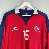 2004/05 CHILE #16 L/S *PLAYER ISSUE* HOME SHIRT (L) BROOKS