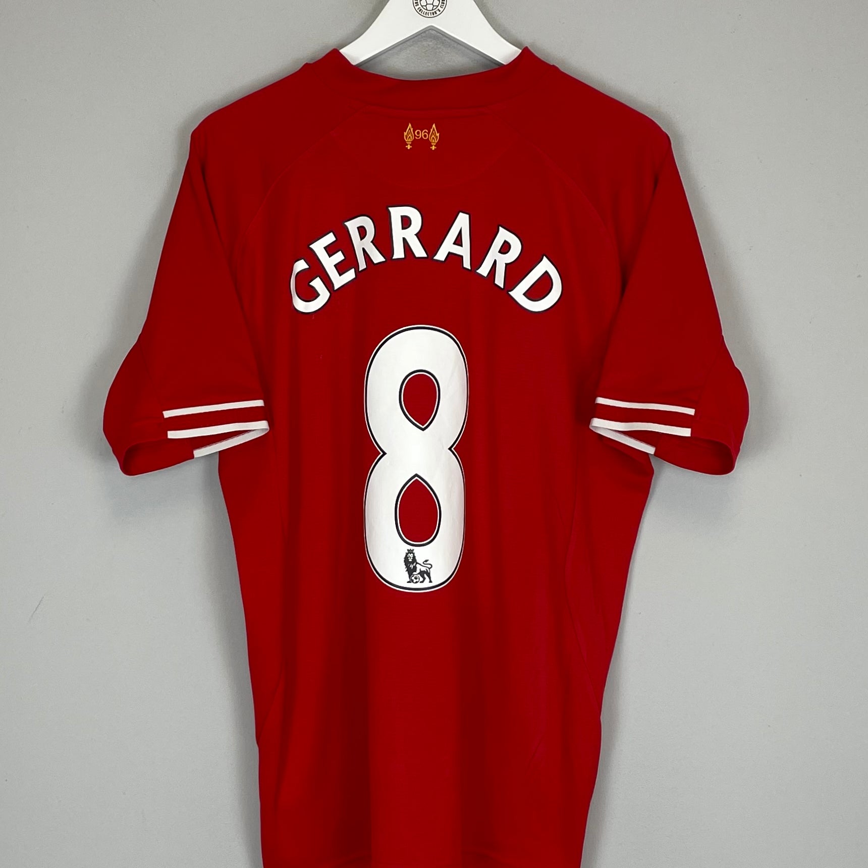 Shop 2013/14 LIVERPOOL GERRARD #8 HOME SHIRT (L) NEW BALANCE, classic football shirts, vintage football shirts & retro soccer jerseys at Cult Kits