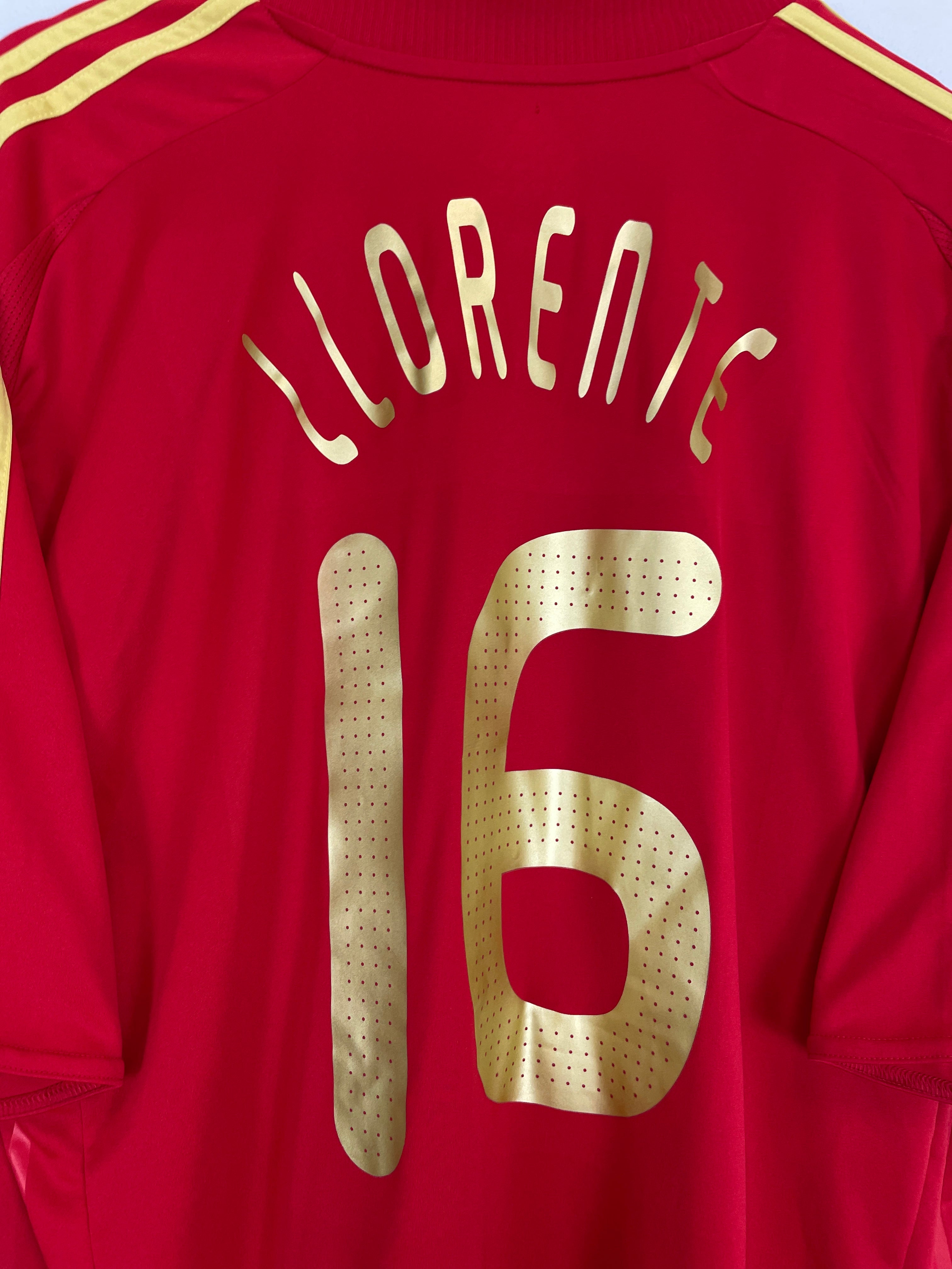 Shop 2008/10 SPAIN LLORENTE #16 HOME SHIRT (XXL) ADIDAS, classic football shirts, vintage football shirts & retro soccer jerseys at Cult Kits