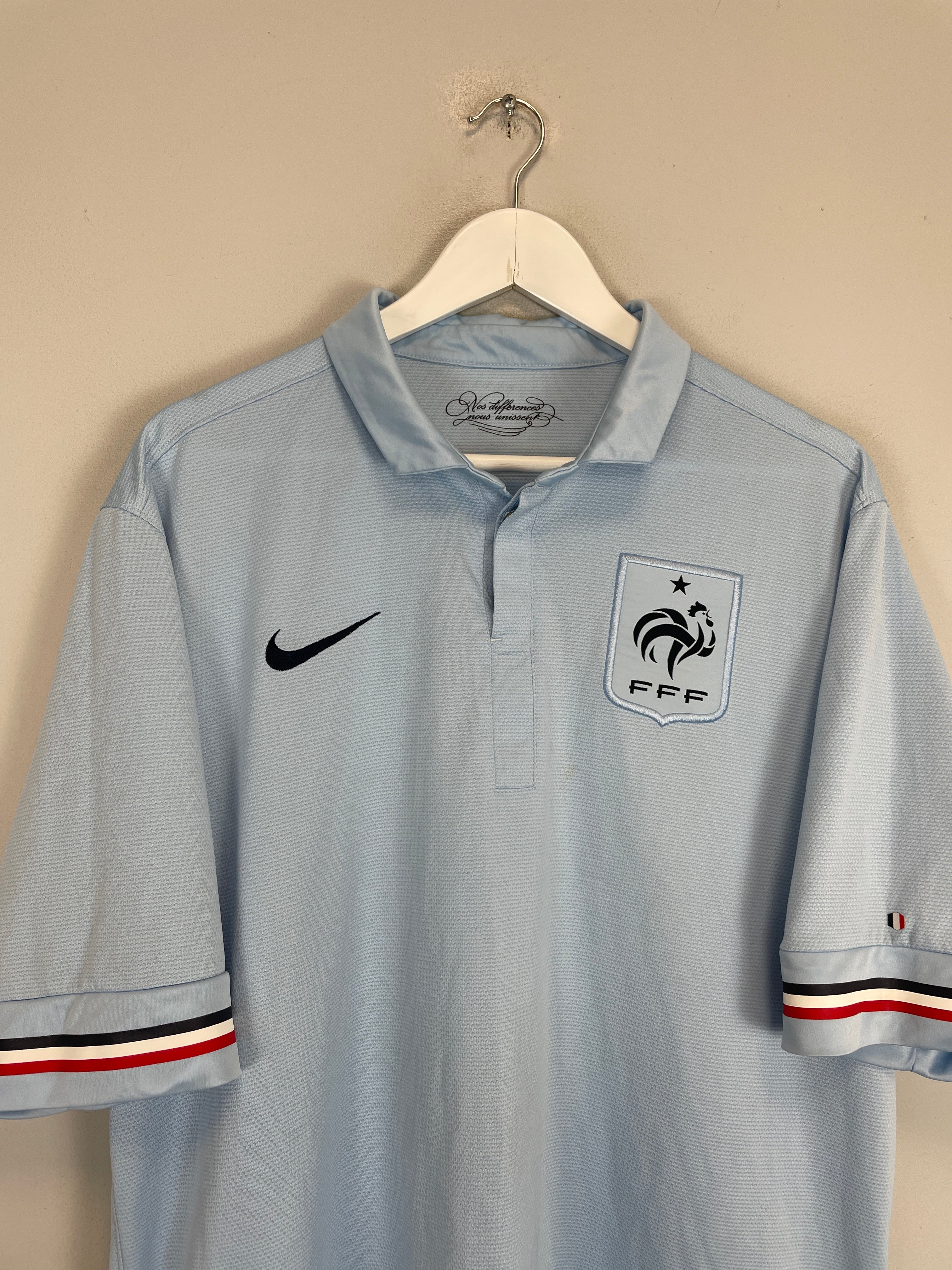 Shop 2013/14 FRANCE AWAY SHIRT (XL) NIKE, classic football shirts, vintage football shirts & retro soccer jerseys at Cult Kits