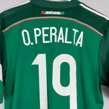 Shop 2014/15 MEXICO O.PERALTA #19 HOME SHIRT (M) ADIDAS, classic football shirts, vintage football shirts & retro soccer jerseys at Cult Kits