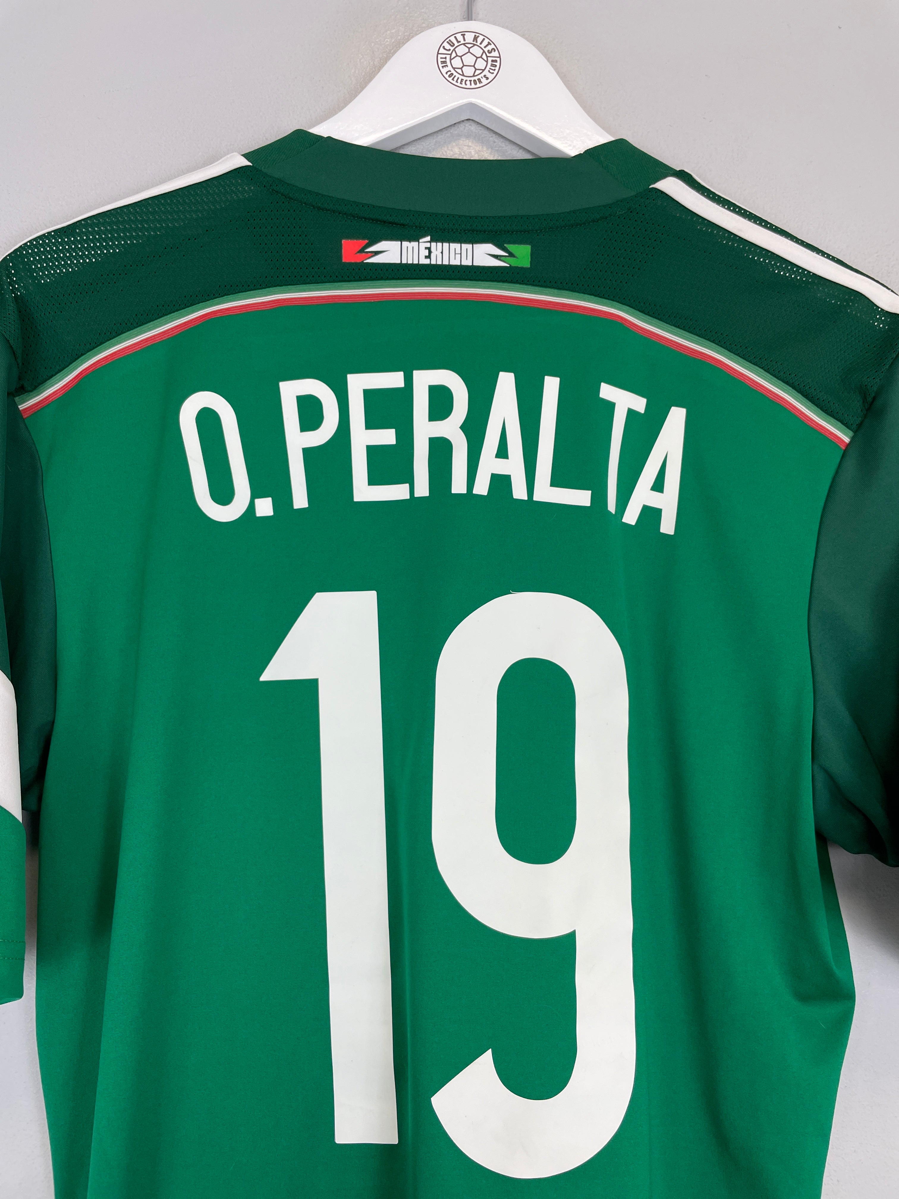 Shop 2014/15 MEXICO O.PERALTA #19 HOME SHIRT (M) ADIDAS, classic football shirts, vintage football shirts & retro soccer jerseys at Cult Kits