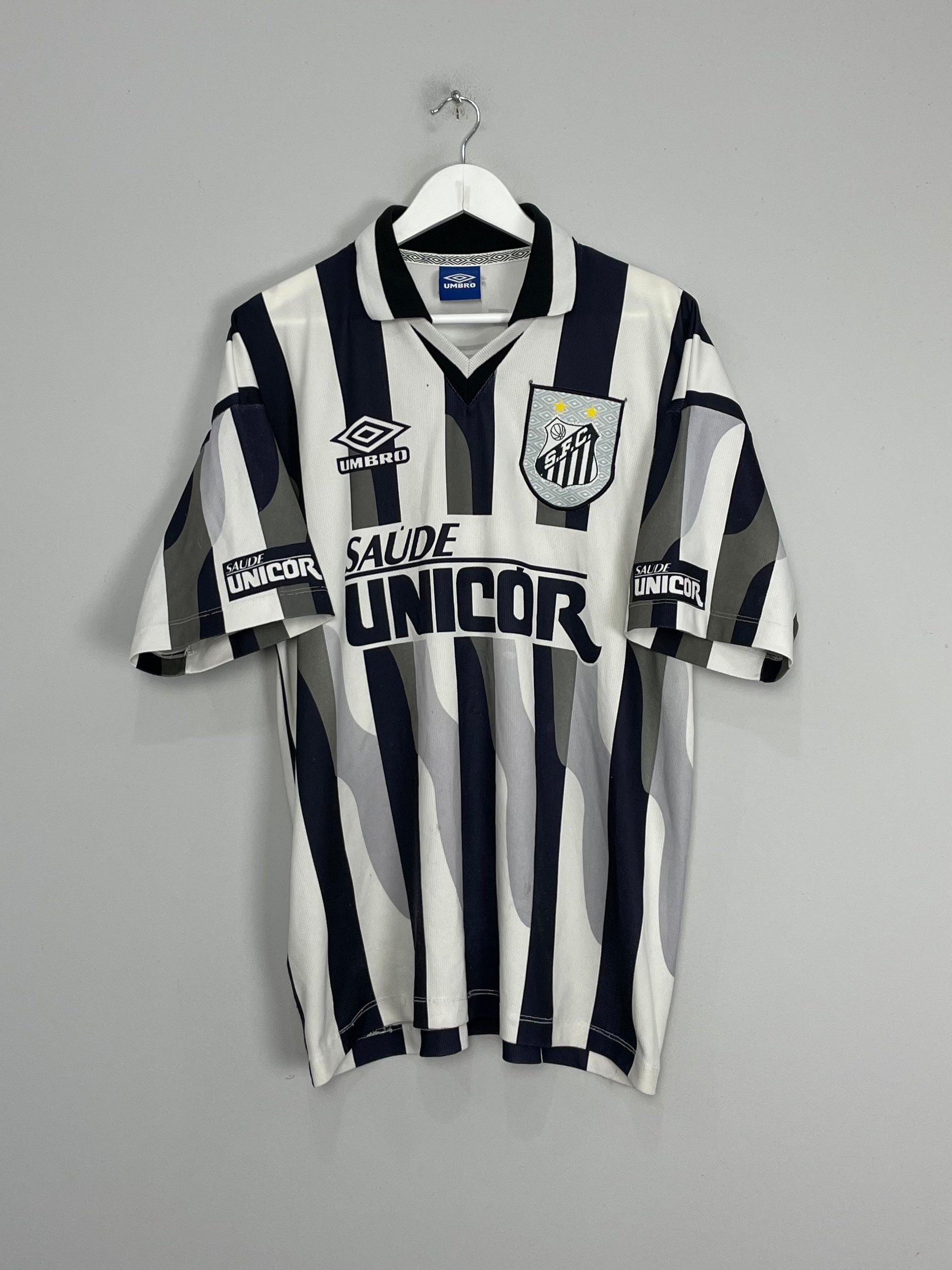 Shop 1998 SANTOS AWAY SHIRT (L) UMBRO, classic football shirts, vintage football shirts & retro soccer jerseys at Cult Kits