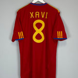 Shop 2009/10 SPAIN XAVI #8 HOME SHIRT (XL) ADIDAS, classic football shirts, vintage football shirts & retro soccer jerseys at Cult Kits
