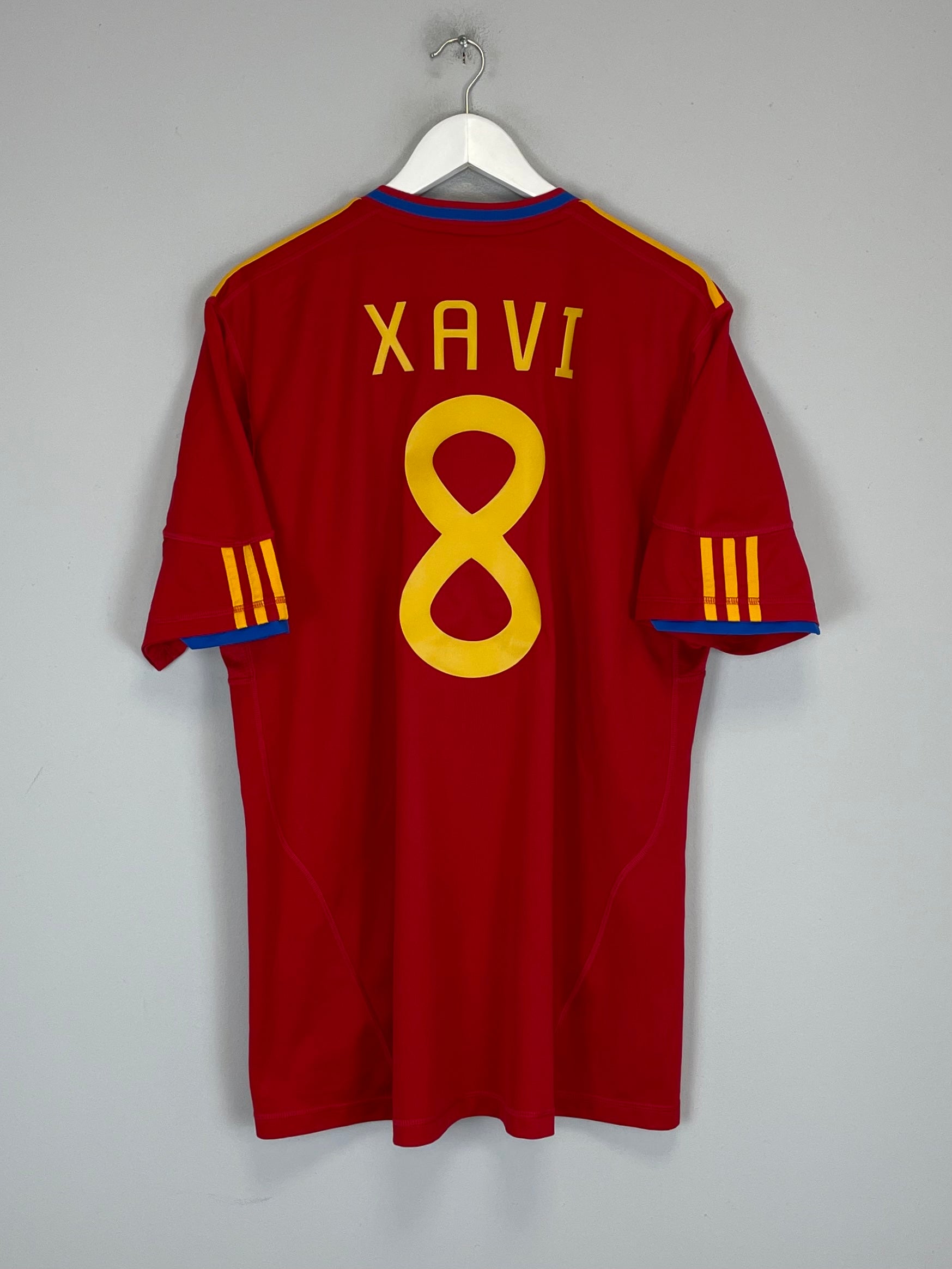 Shop 2009/10 SPAIN XAVI #8 HOME SHIRT (XL) ADIDAS, classic football shirts, vintage football shirts & retro soccer jerseys at Cult Kits