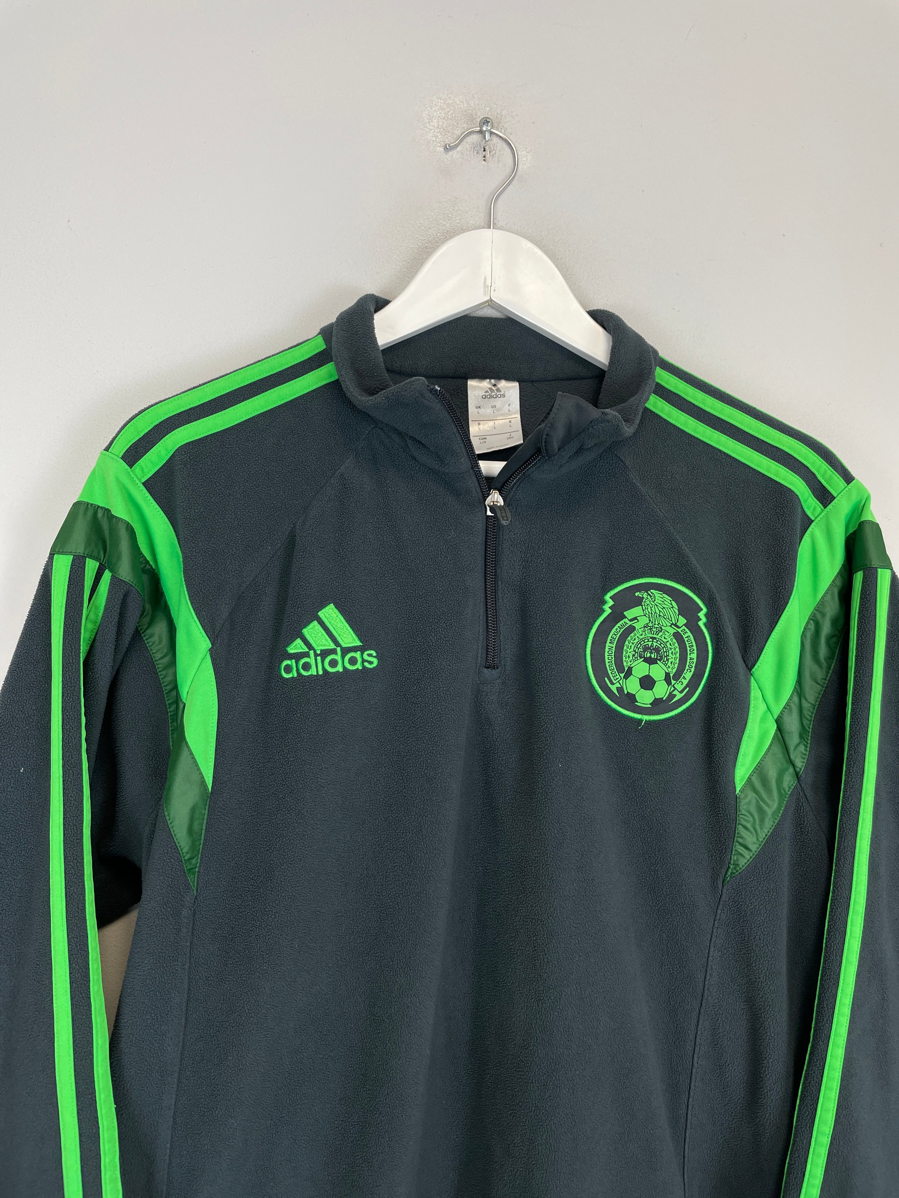 Shop 2014 MEXICO 1/4 ZIP FLEECE (L) ADIDAS, classic football shirts, vintage football shirts & retro soccer jerseys at Cult Kits