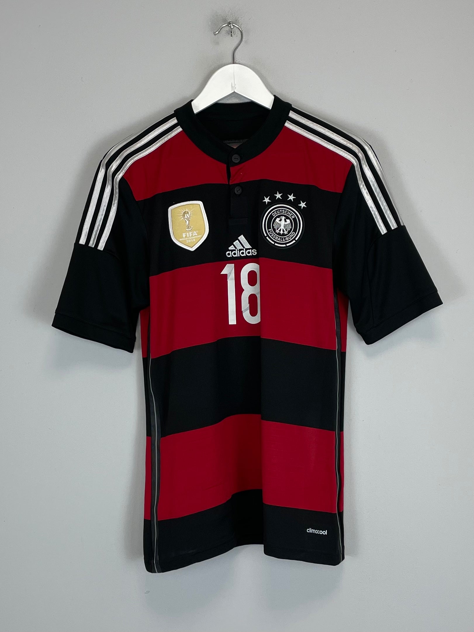 Shop 2014/15 GERMANY KROOS #18 AWAY SHIRT (S) ADIDAS, classic football shirts, vintage football shirts & retro soccer jerseys at Cult Kits