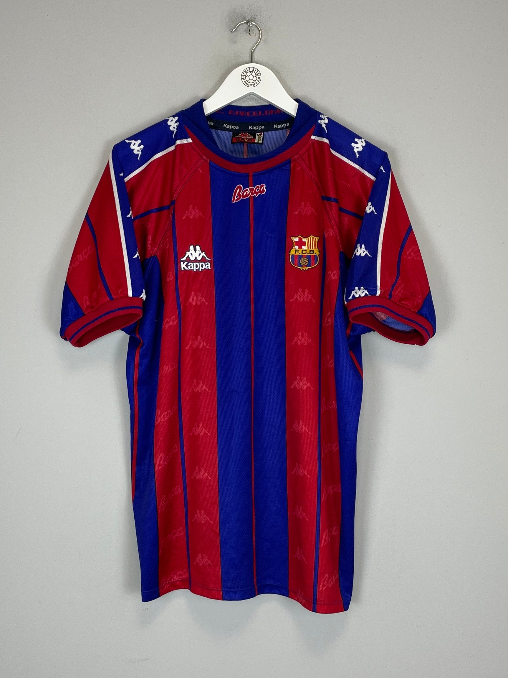 Shop 1997/98 BARCELONA HOME SHIRT (XL) KAPPA, classic football shirts, vintage football shirts & retro soccer jerseys at Cult Kits