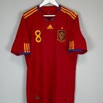 Shop 2009/10 SPAIN XAVI #8 HOME SHIRT (XL) ADIDAS, classic football shirts, vintage football shirts & retro soccer jerseys at Cult Kits