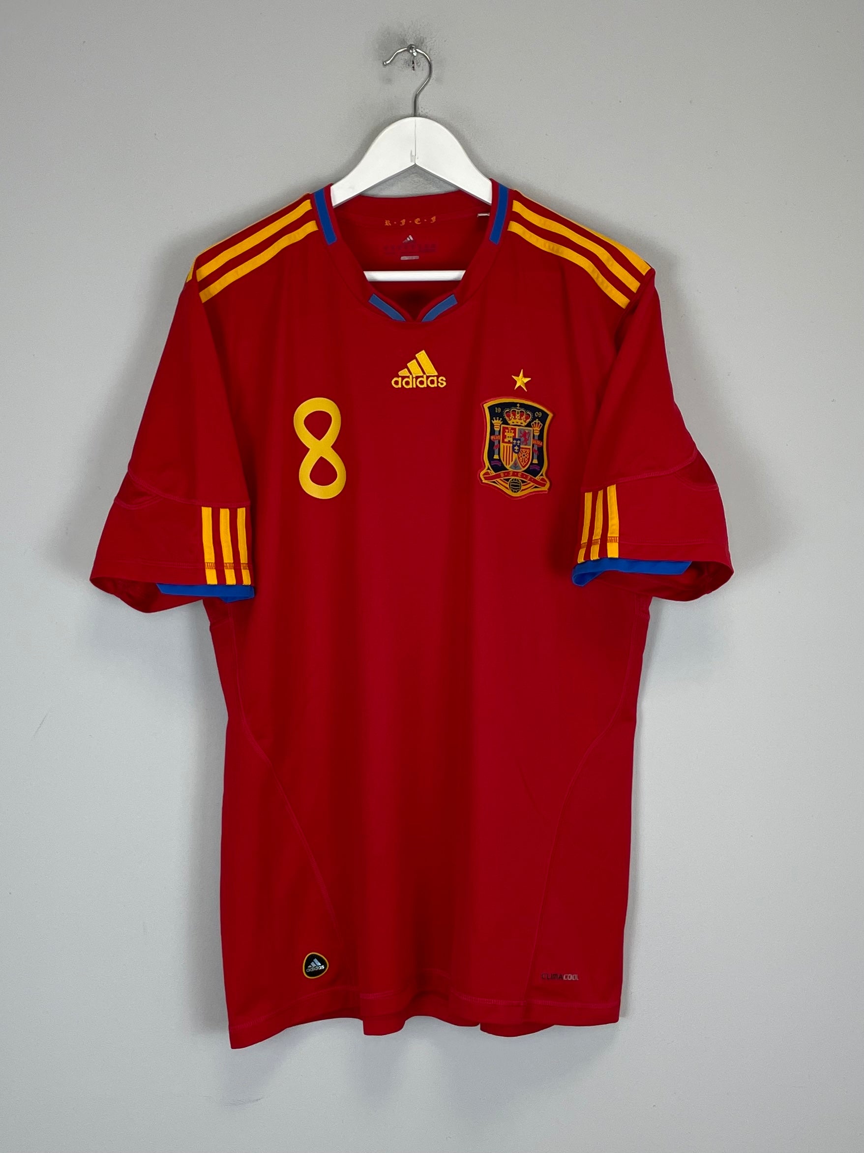 Shop 2009/10 SPAIN XAVI #8 HOME SHIRT (XL) ADIDAS, classic football shirts, vintage football shirts & retro soccer jerseys at Cult Kits