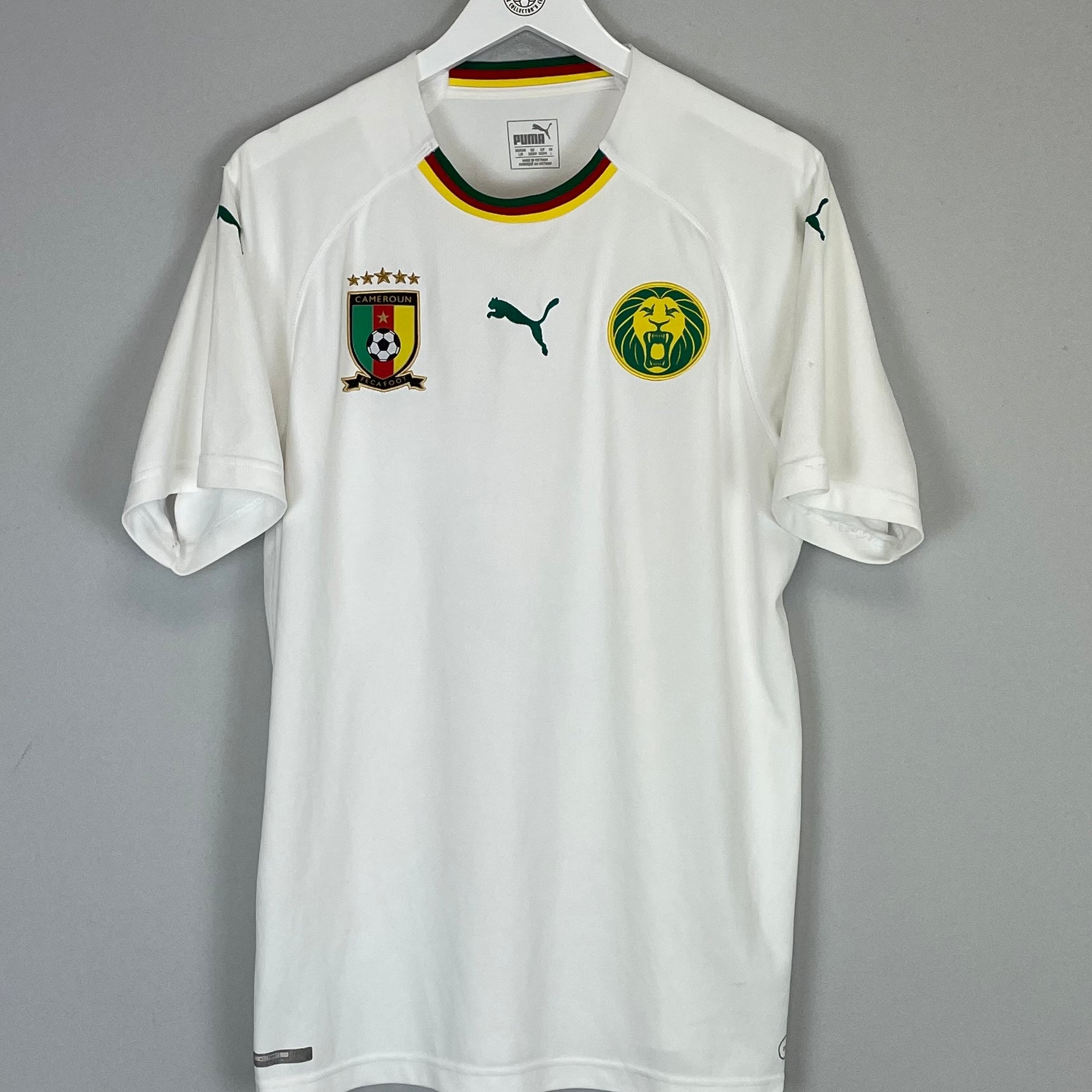 Shop 2018/19 CAMEROON AWAY SHIRT (L) PUMA, classic football shirts, vintage football shirts & retro soccer jerseys at Cult Kits