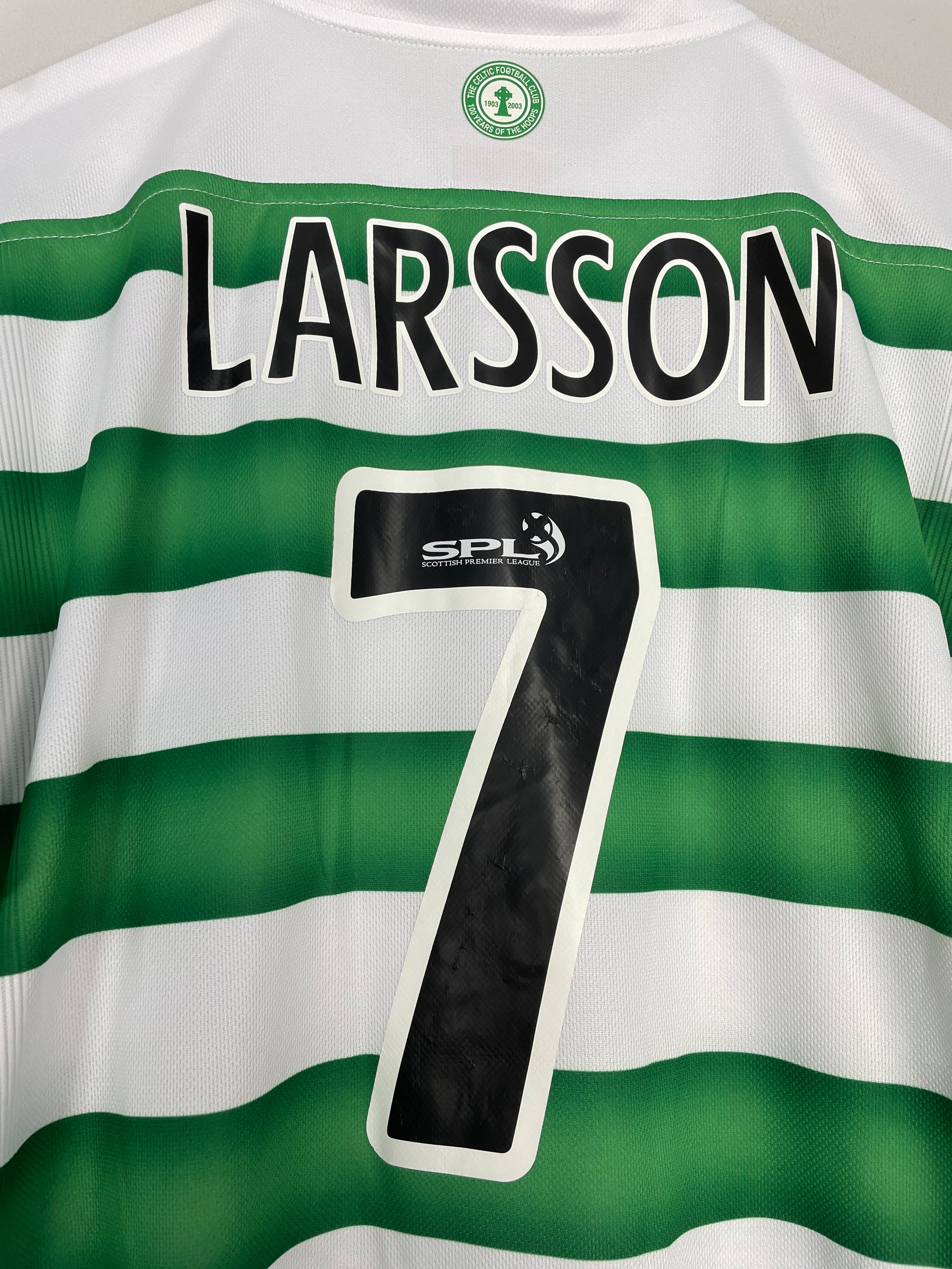 2000/01 Celtic Away SPL Football Shirt Larsson #7 / Old Soccer Jersey