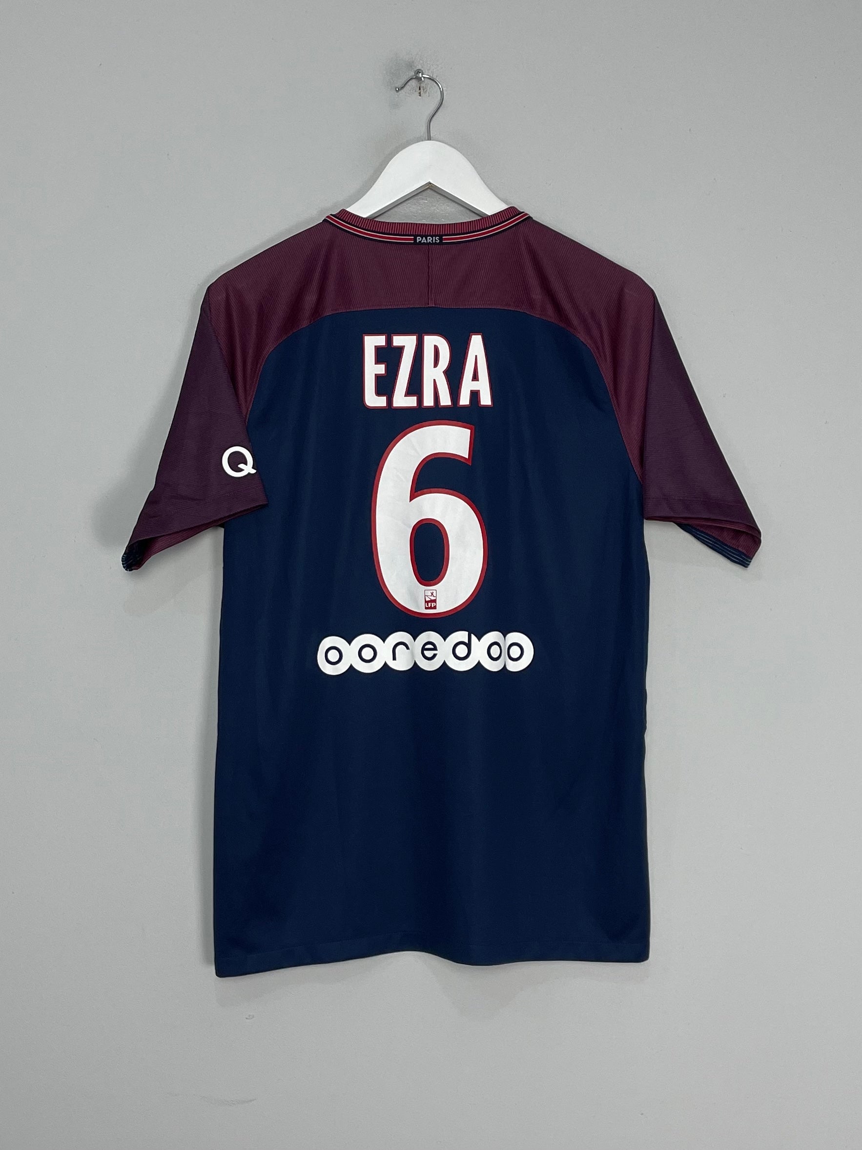 Shop 2017/18 PSG EZRA #6 HOME SHIRT (M) NIKE, classic football shirts, vintage football shirts & retro soccer jerseys at Cult Kits