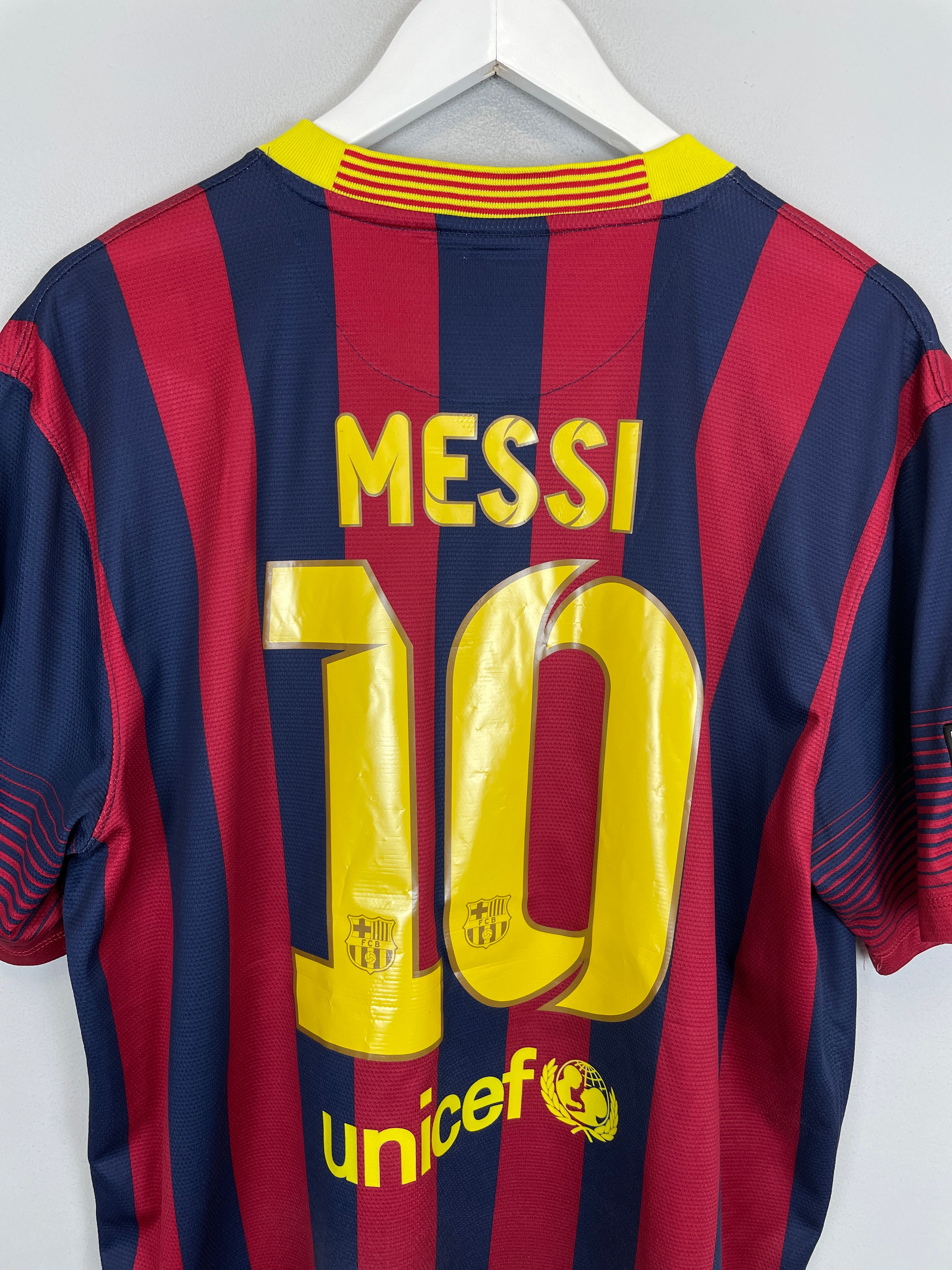 Shop 2013/14 BARCELONA MESSI #10 HOME SHIRT (XL) NIKE, classic football shirts, vintage football shirts & retro soccer jerseys at Cult Kits