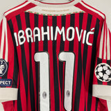 2011/12 AC MILAN IBRAHIMOVIC #11 C/L HOME SHIRT (XXL) ADIDAS