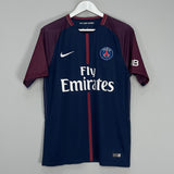 Shop 2017/18 PSG EZRA #6 HOME SHIRT (M) NIKE, classic football shirts, vintage football shirts & retro soccer jerseys at Cult Kits