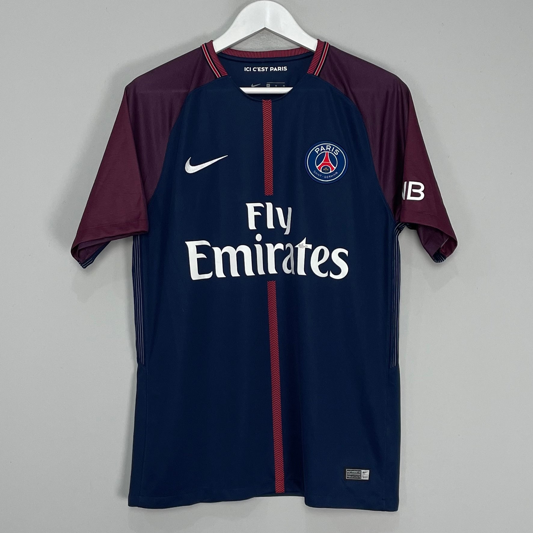 Shop 2017/18 PSG EZRA #6 HOME SHIRT (M) NIKE, classic football shirts, vintage football shirts & retro soccer jerseys at Cult Kits