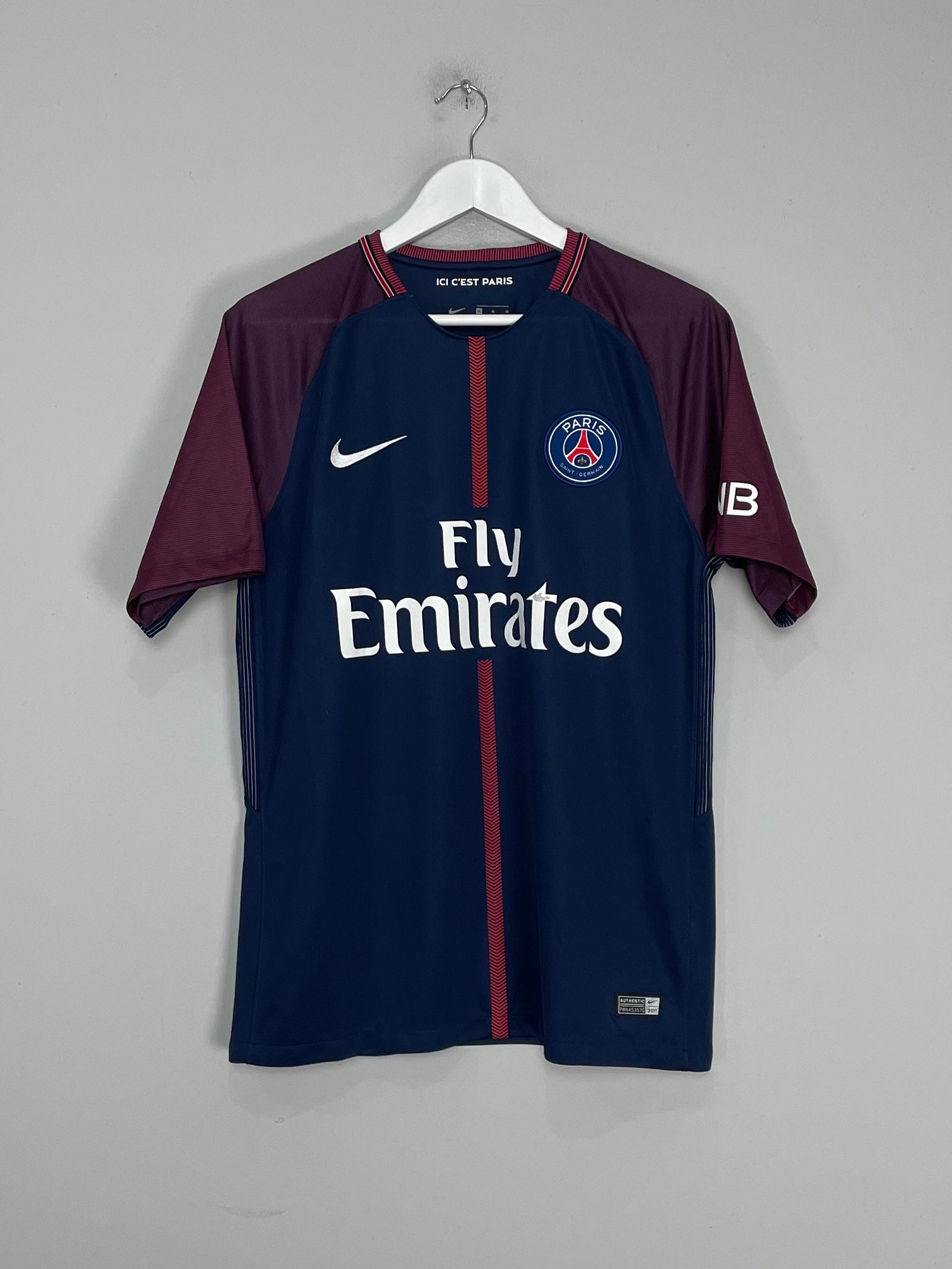Shop 2017/18 PSG EZRA #6 HOME SHIRT (M) NIKE, classic football shirts, vintage football shirts & retro soccer jerseys at Cult Kits