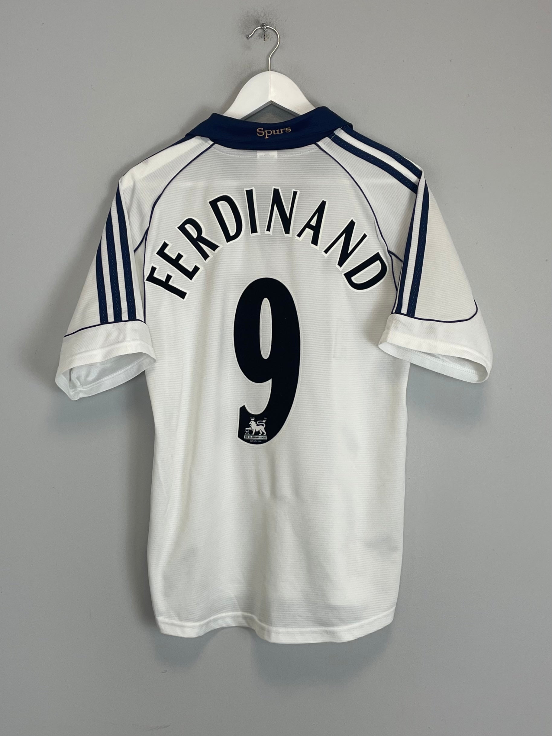 Shop 1999/01 TOTTENHAM FERDINAND #9 HOME SHIRT (S) ADIDAS, classic football shirts, vintage football shirts & retro soccer jerseys at Cult Kits