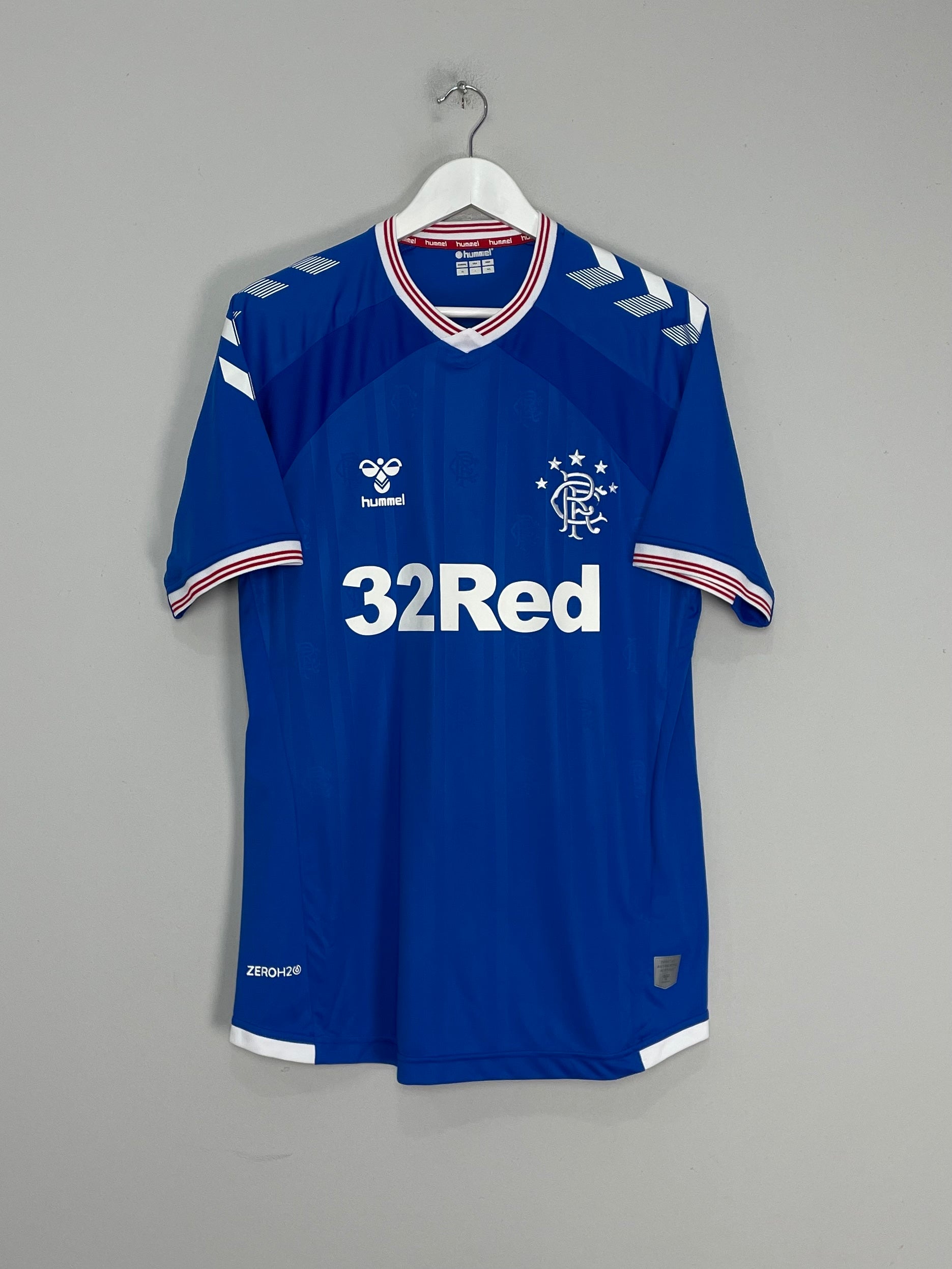Shop 2019/20 RANGERS HOME SHIRT (XL) HUMMEL, classic football shirts, vintage football shirts & retro soccer jerseys at Cult Kits