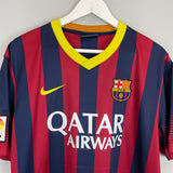 Shop 2013/14 BARCELONA MESSI #10 HOME SHIRT (XL) NIKE, classic football shirts, vintage football shirts & retro soccer jerseys at Cult Kits