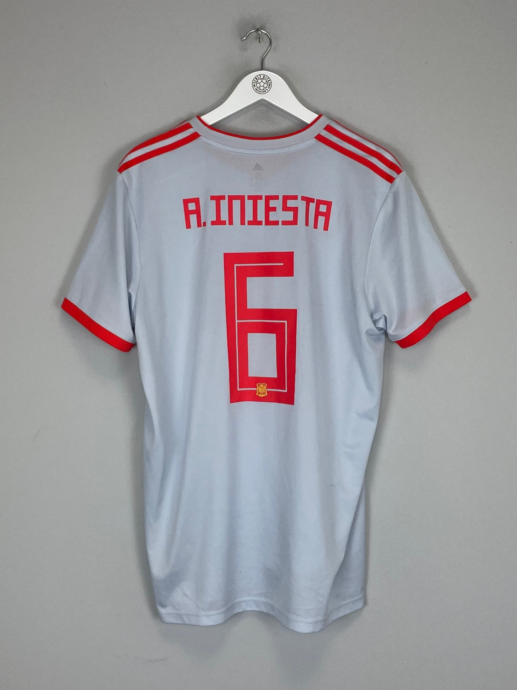 Shop 2018/19 SPAIN A.INIESTA #6 AWAY SHIRT (XL) ADIDAS, classic football shirts, vintage football shirts & retro soccer jerseys at Cult Kits