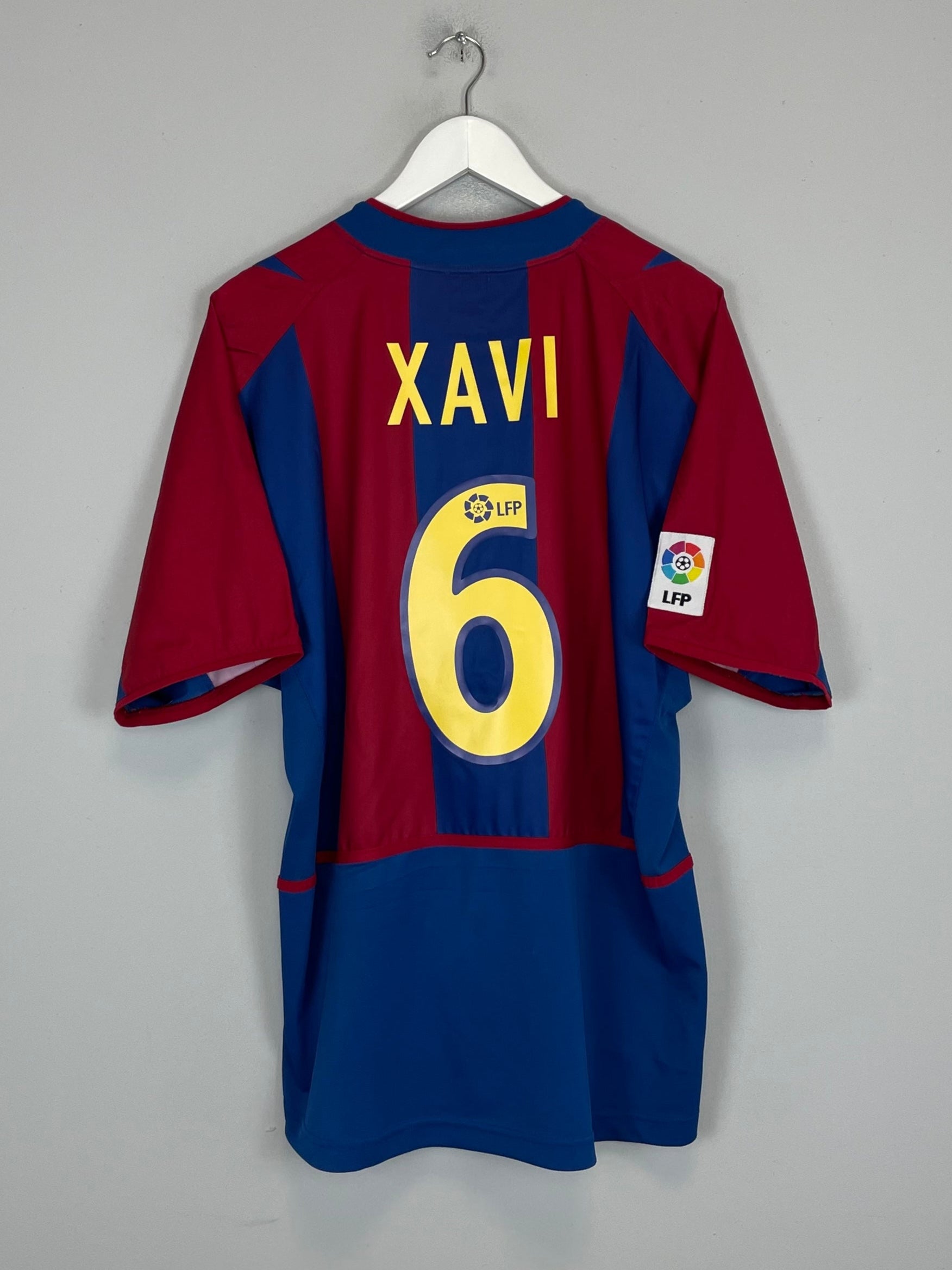 2002/03 BARCELONA XAVI #6 HOME SHIRT (XL) NIKE