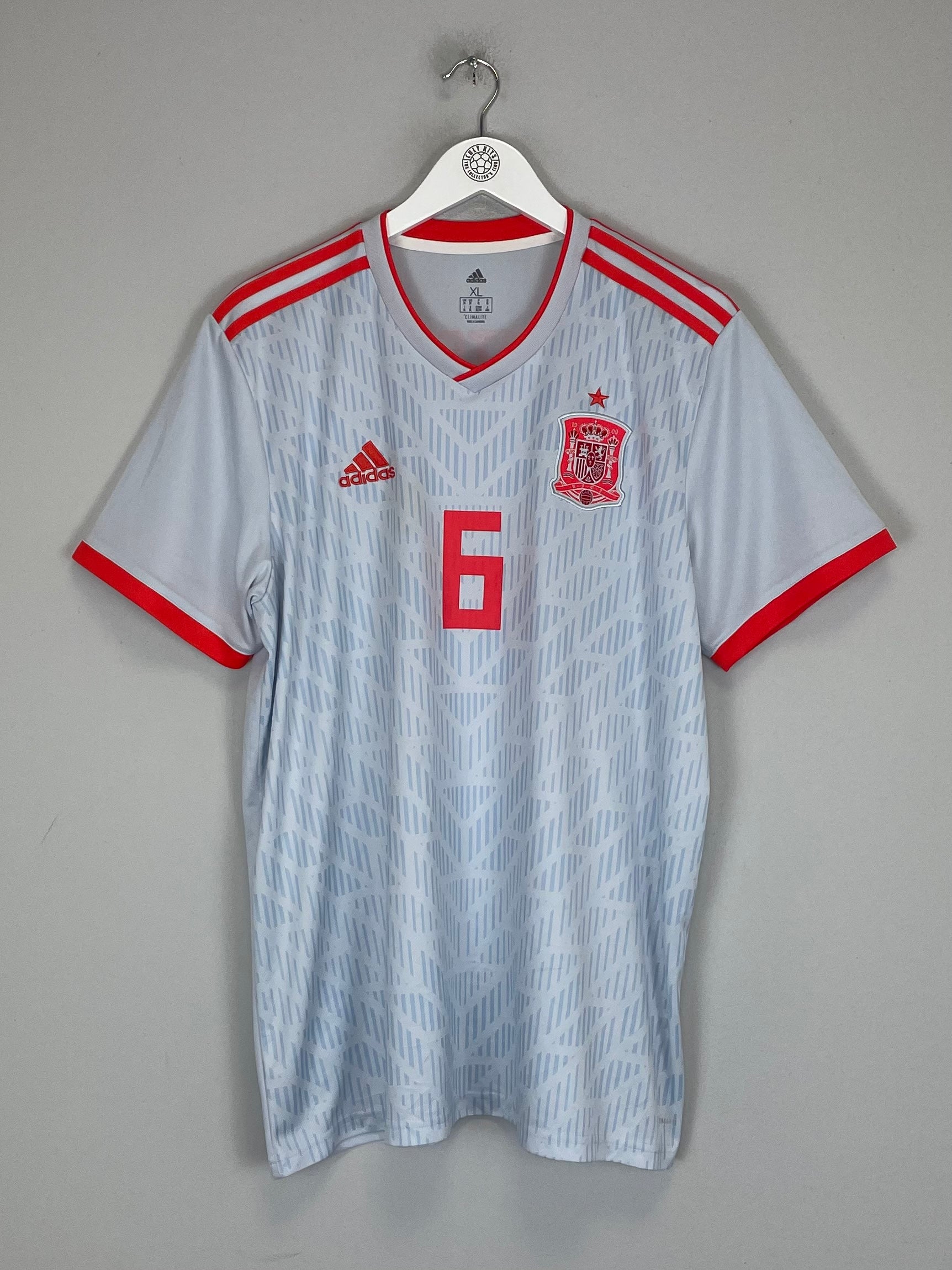 Shop 2018/19 SPAIN A.INIESTA #6 AWAY SHIRT (XL) ADIDAS, classic football shirts, vintage football shirts & retro soccer jerseys at Cult Kits