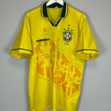 Shop 1994/95 BRAZIL #10 HOME SHIRT (XL) UMBRO, classic football shirts, vintage football shirts & retro soccer jerseys at Cult Kits
