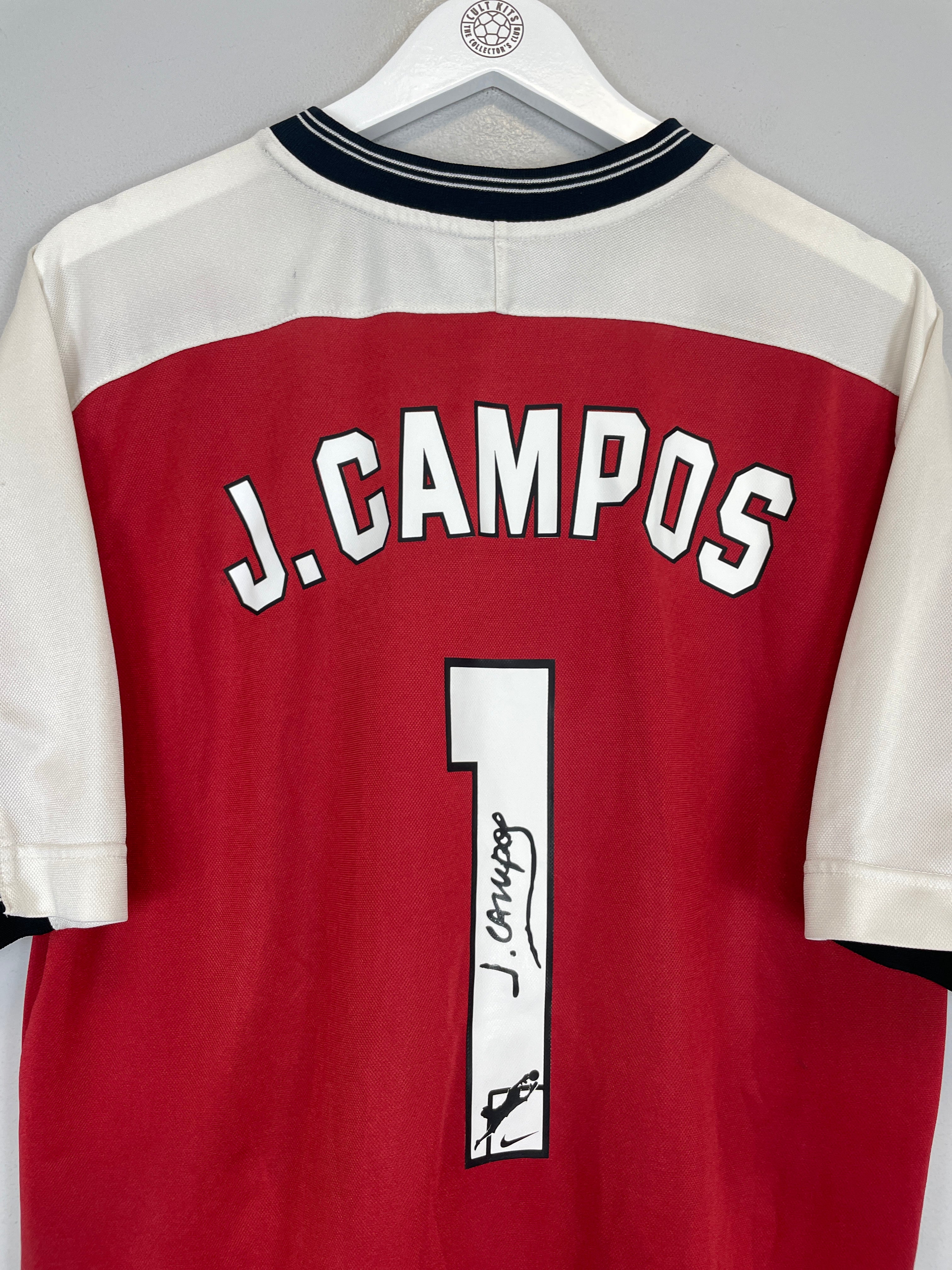 Shop 1997/98 UNAM PUMAS J.CAMPOS #1 GK SHIRT (L) NIKE, classic football shirts, vintage football shirts & retro soccer jerseys at Cult Kits