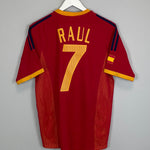 2002/04 SPAIN RAUL #7 HOME SHIRT (S) ADIDAS