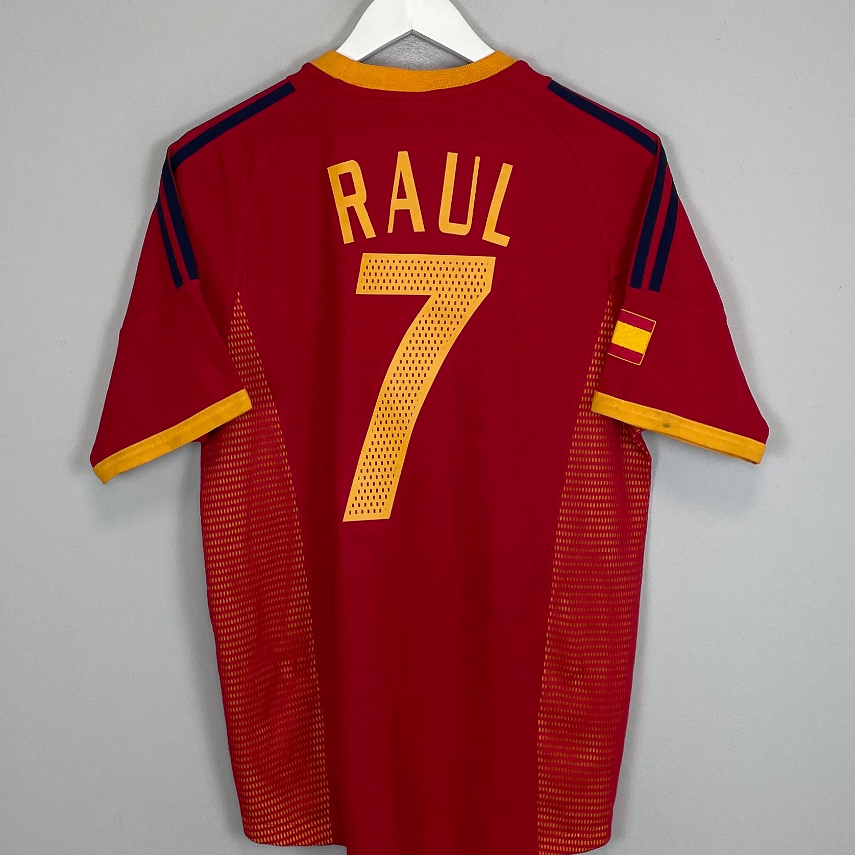 Shop 2002/04 SPAIN RAUL #7 HOME SHIRT (S) ADIDAS, classic football shirts, vintage football shirts & retro soccer jerseys at Cult Kits