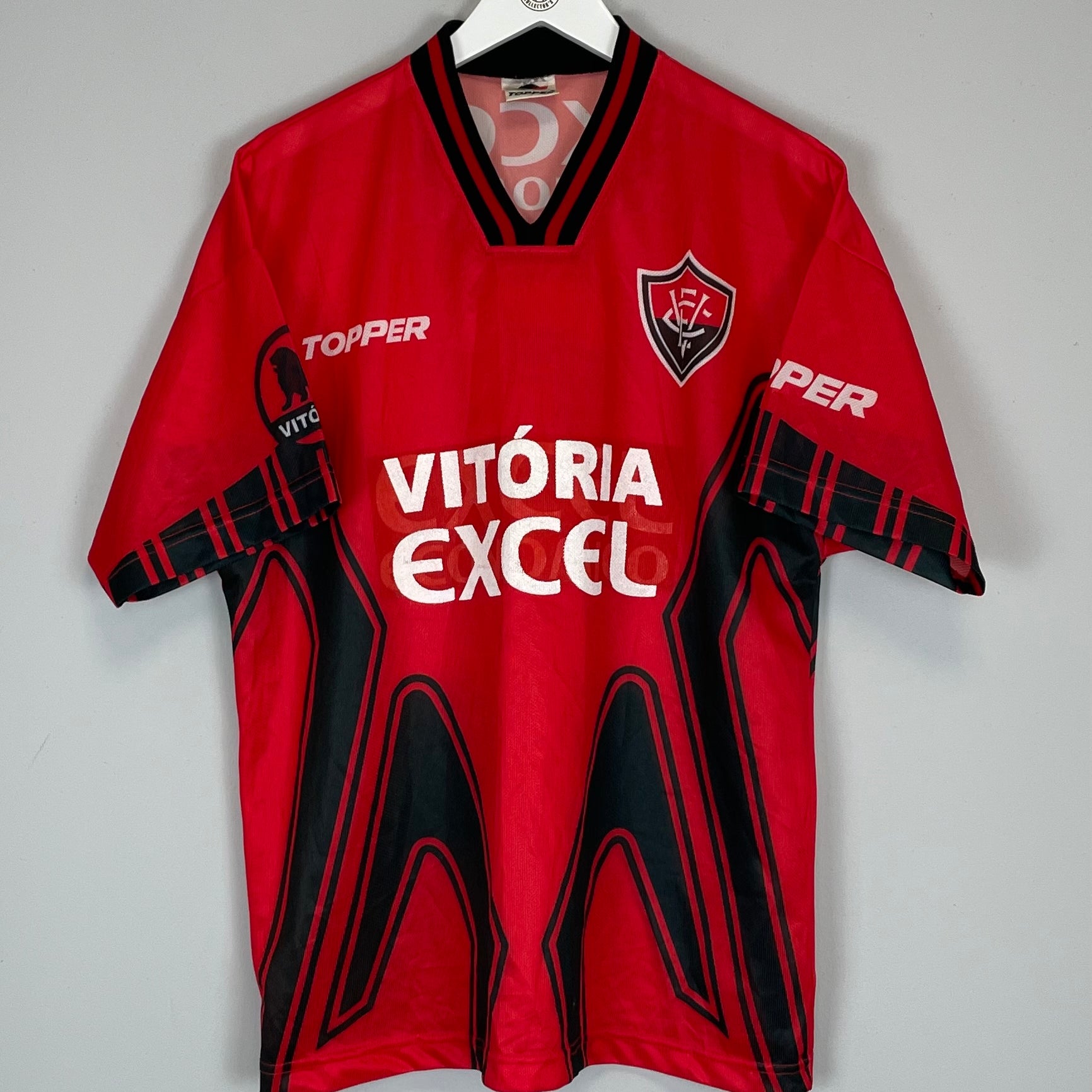 Shop 1997 ESPORTE VITORIA #3 *MATCH ISSUE* HOME SHIRT (L) TOPPER, classic football shirts, vintage football shirts & retro soccer jerseys at Cult Kits