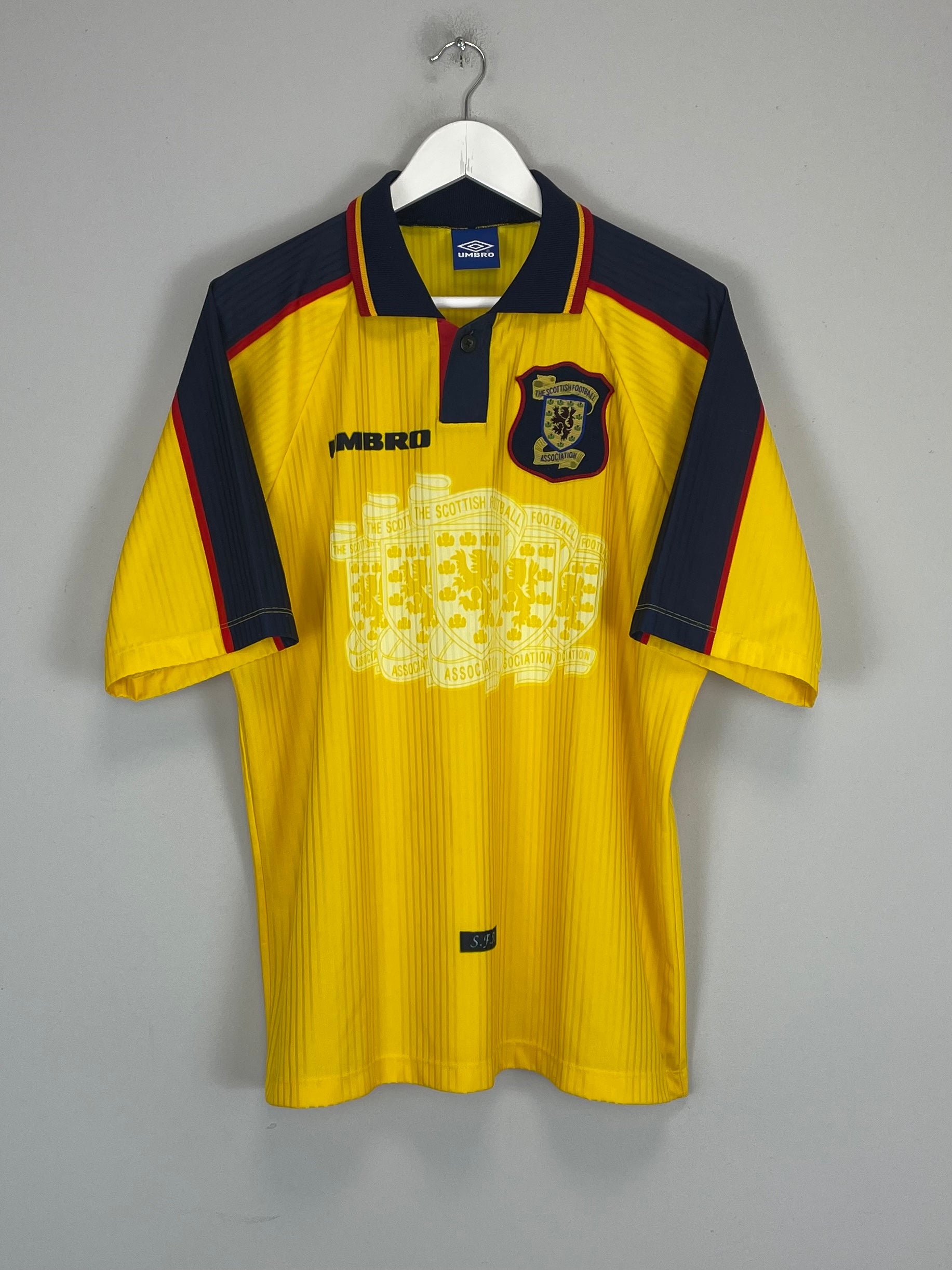 Shop 1996/99 SCOTLAND AWAY SHIRT (M) UMBRO, classic football shirts, vintage football shirts & retro soccer jerseys at Cult Kits
