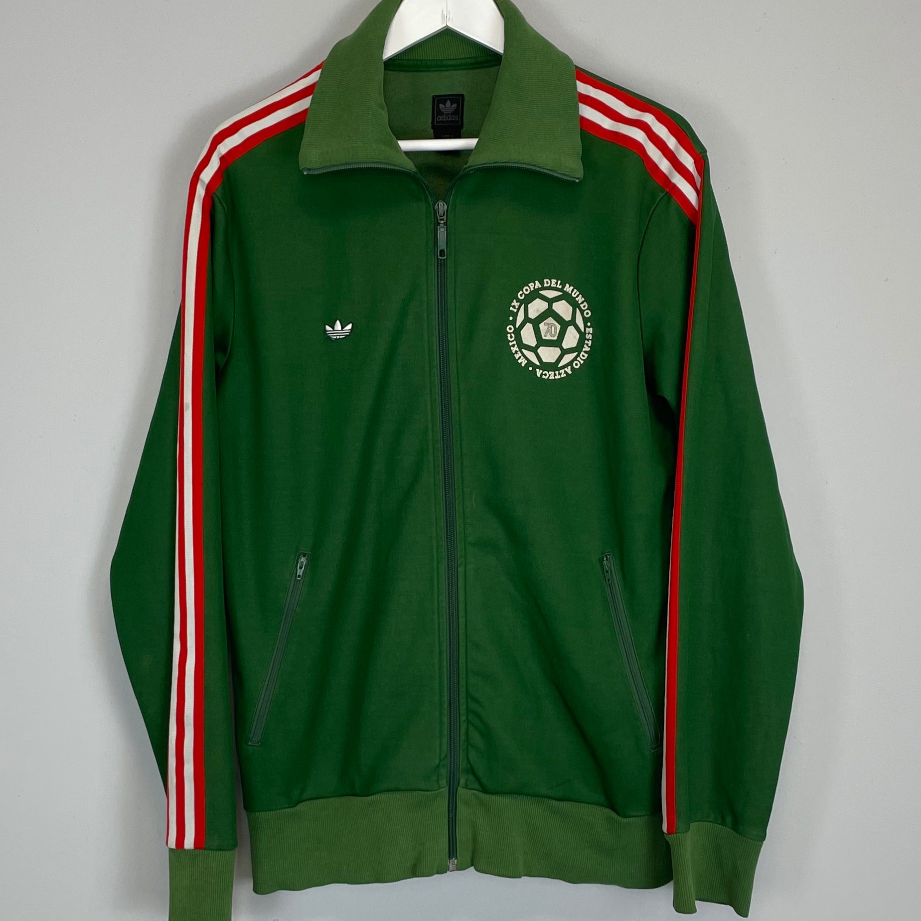 Shop 1970 MEXICO ADIDAS ORIGINALS TRACK JACKET (L), classic football shirts, vintage football shirts & retro soccer jerseys at Cult Kits