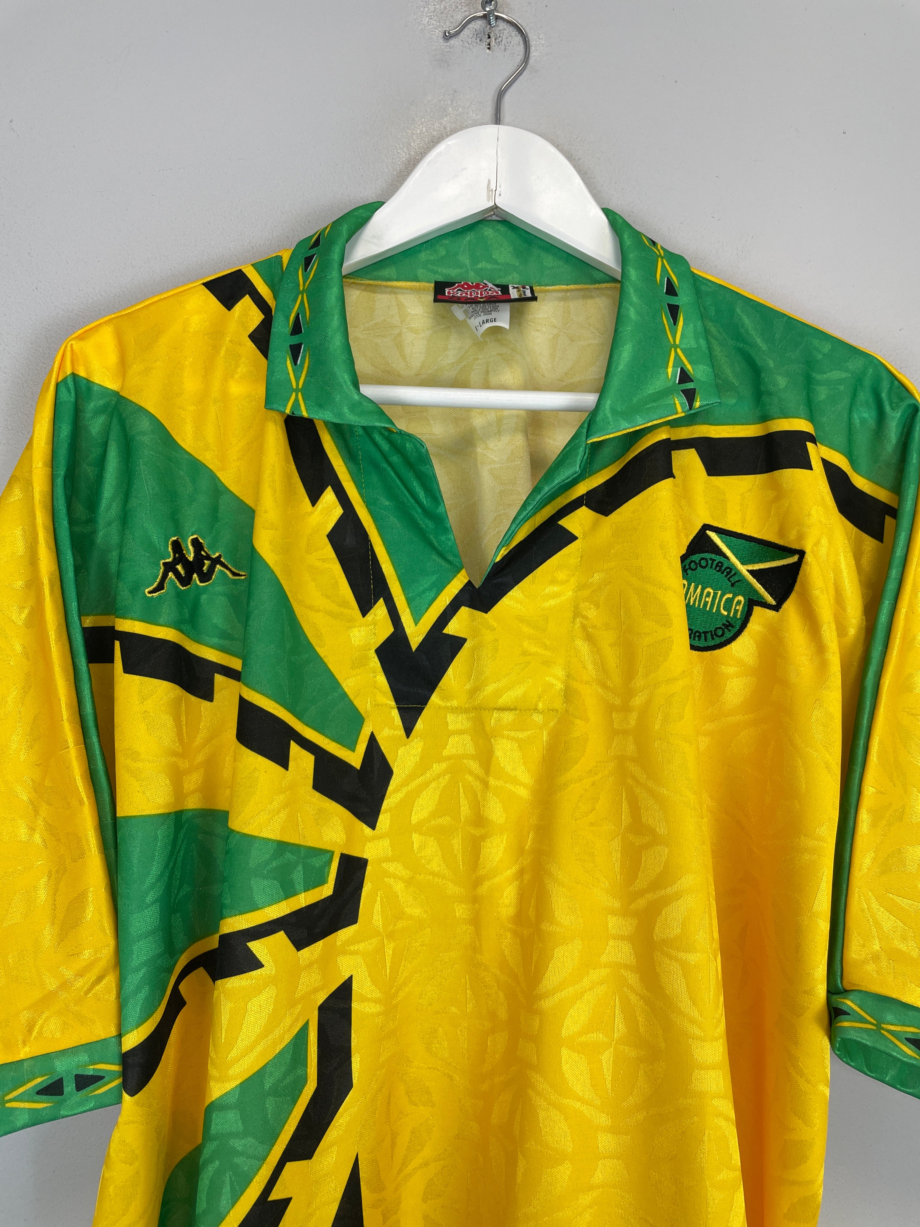 Shop 1997/98 JAMAICA HOME SHIRT (XL) KAPPA, classic football shirts, vintage football shirts & retro soccer jerseys at Cult Kits