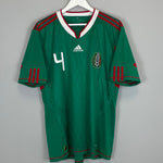 Shop 2010 MEXICO R.MARQUEZ #4 HOME SHIRT (L) ADIDAS, classic football shirts, vintage football shirts & retro soccer jerseys at Cult Kits