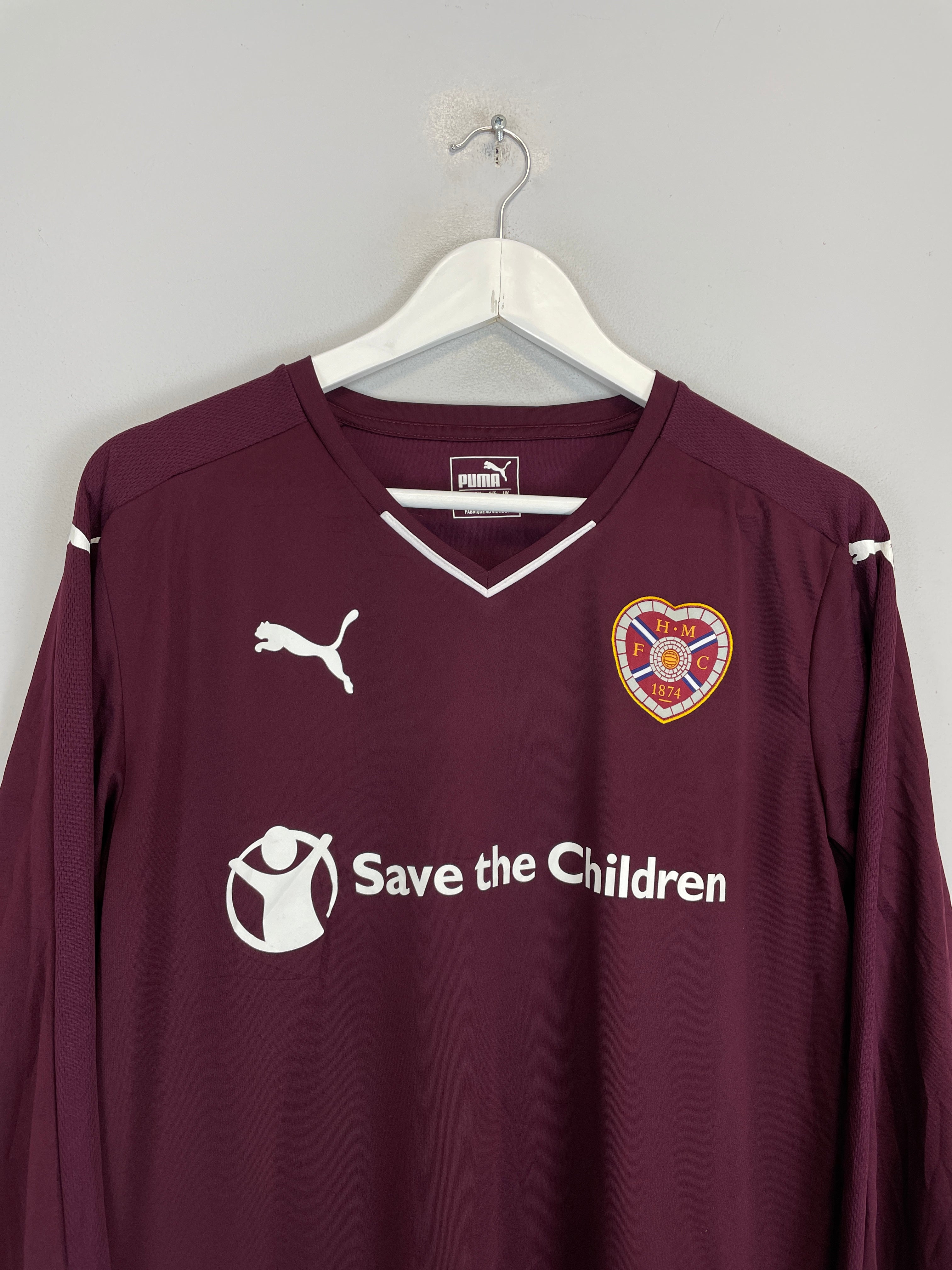 Shop 2016/17 HEARTS SARMA #20 L/S HOME SHIRT (M) PUMA, classic football shirts, vintage football shirts & retro soccer jerseys at Cult Kits