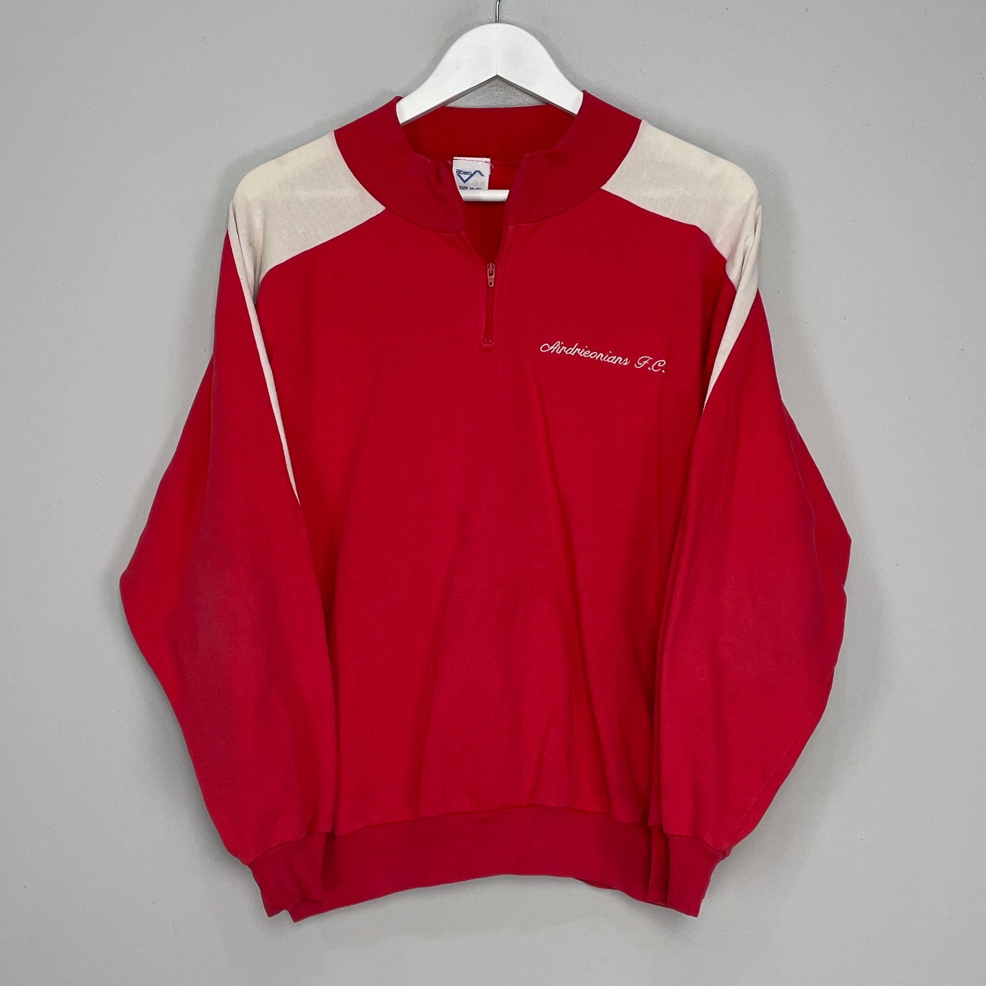 Shop 1990/91 AIRDRIEONIANS 1/4 ZIP JUMPER (M) RIBERO, classic football shirts, vintage football shirts & retro soccer jerseys at Cult Kits