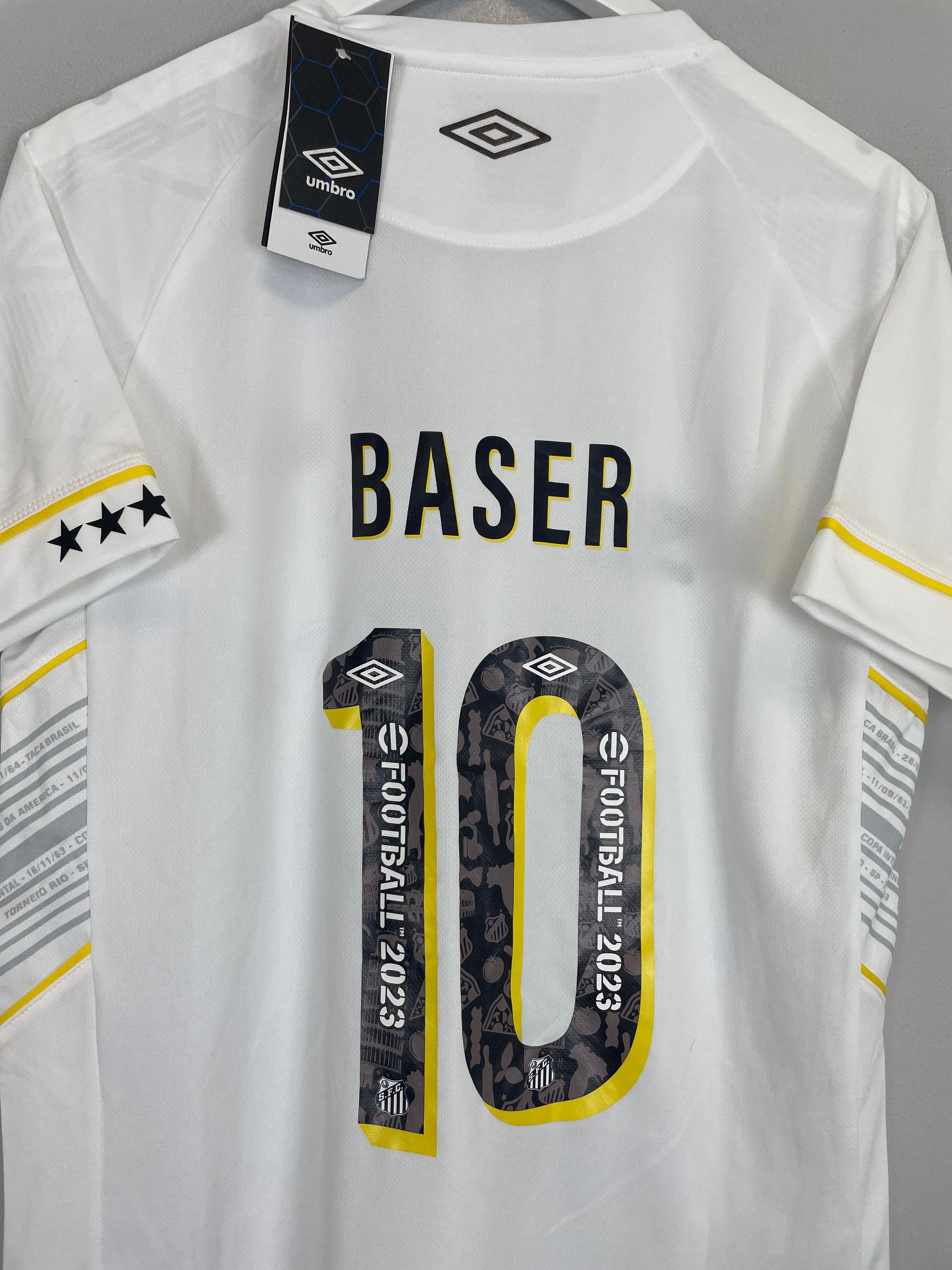 Shop 2022/23 SANTOS BASER #10 *BNWT* HOME SHIRT (S) UMBRO, classic football shirts, vintage football shirts & retro soccer jerseys at Cult Kits