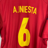 Shop 2011/13 SPAIN A.INIESTA #6 HOME SHIRT (XL) ADIDAS, classic football shirts, vintage football shirts & retro soccer jerseys at Cult Kits