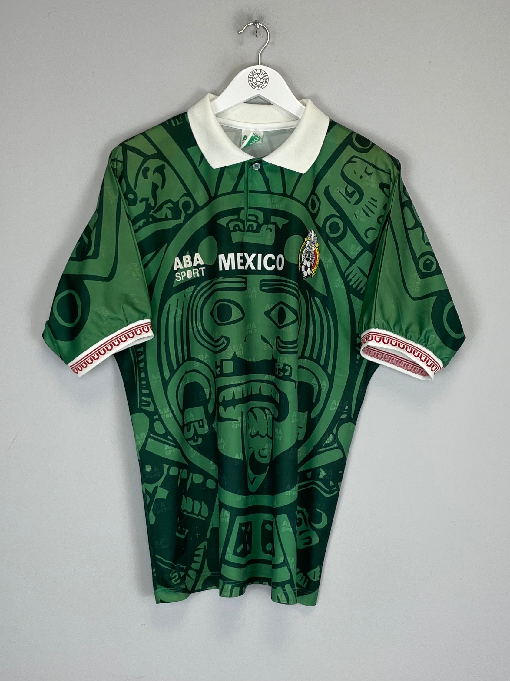 Shop 1997/98 MEXICO HOME SHIRT (L) ABA SPORT, classic football shirts, vintage football shirts & retro soccer jerseys at Cult Kits